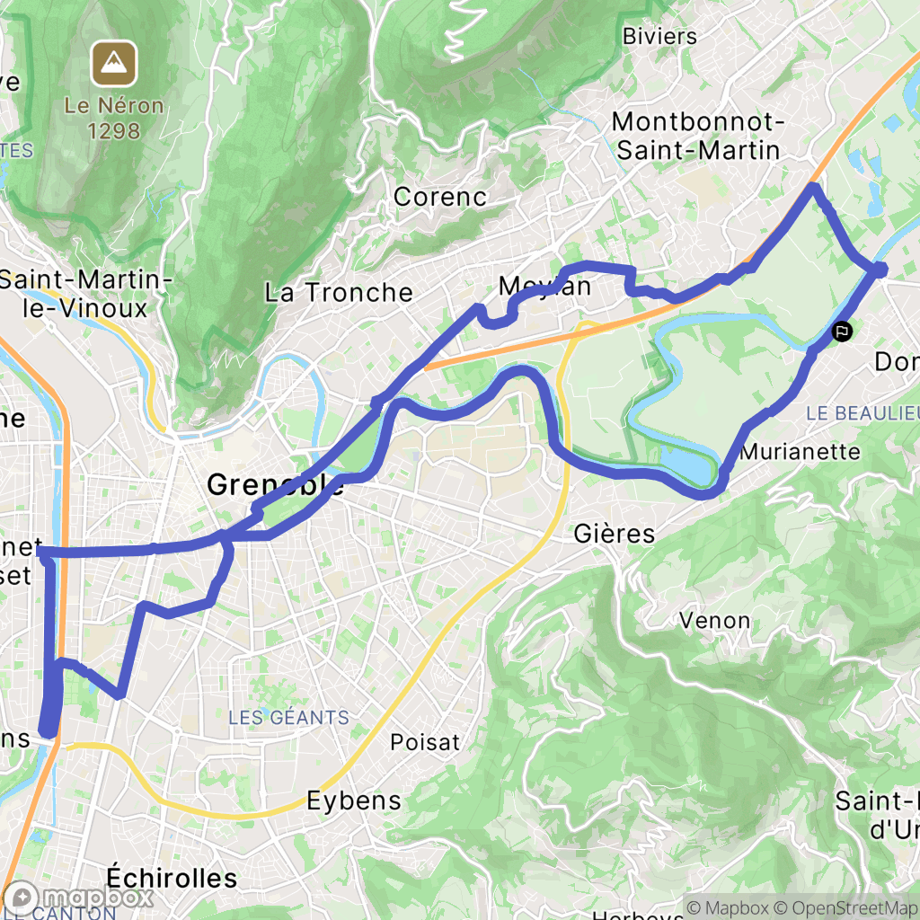 Domène : carte du parcours de randonnée - France