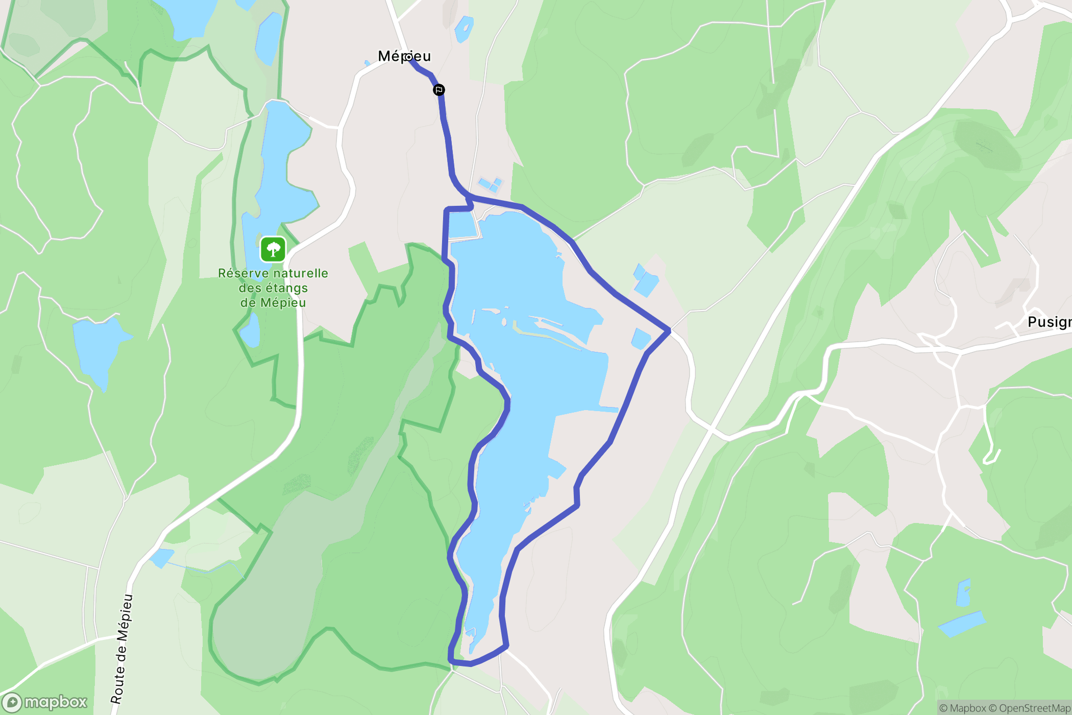 Creys-Mépieu : carte du parcours de randonnée - France