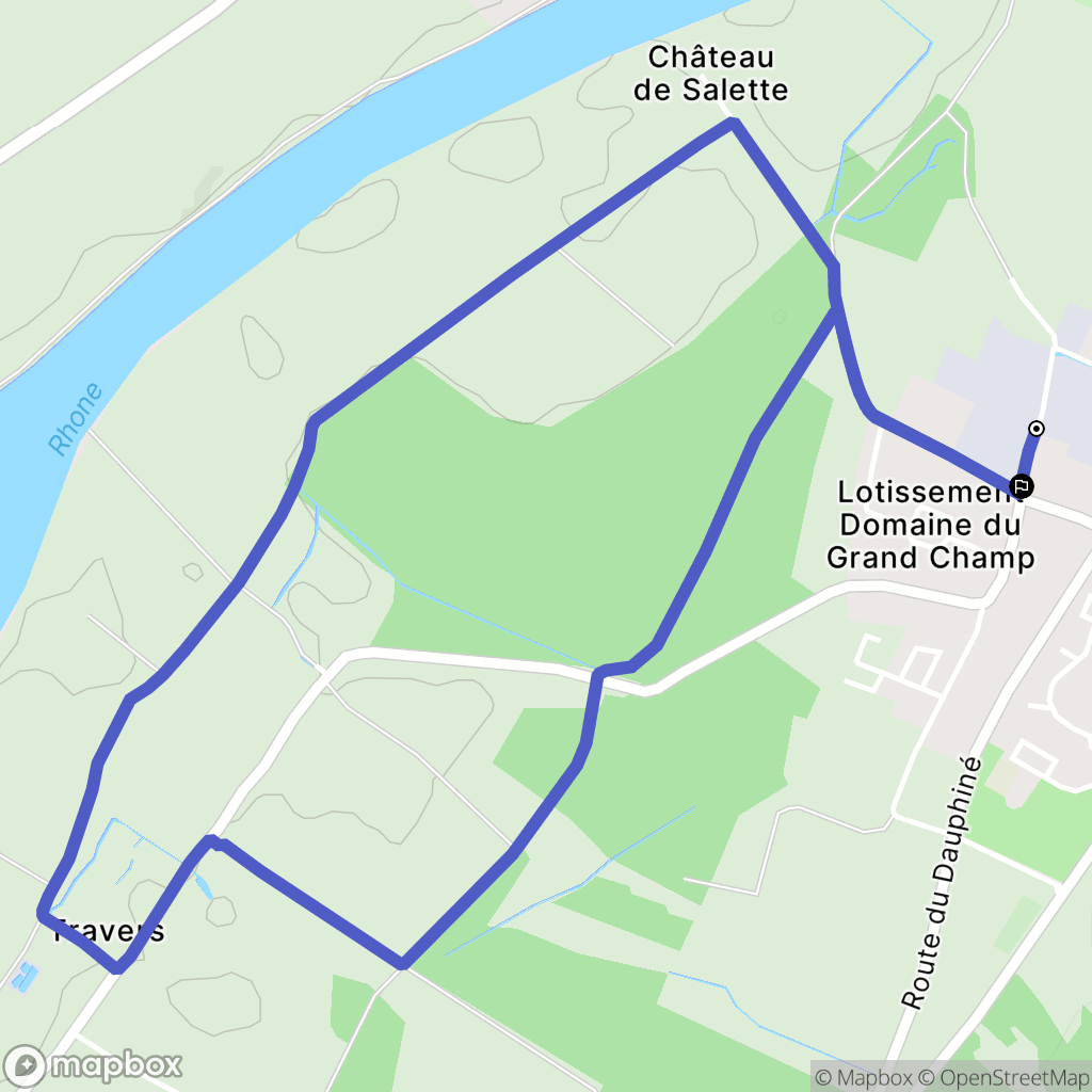 La Balme-les-Grottes : carte du parcours de randonnée - France