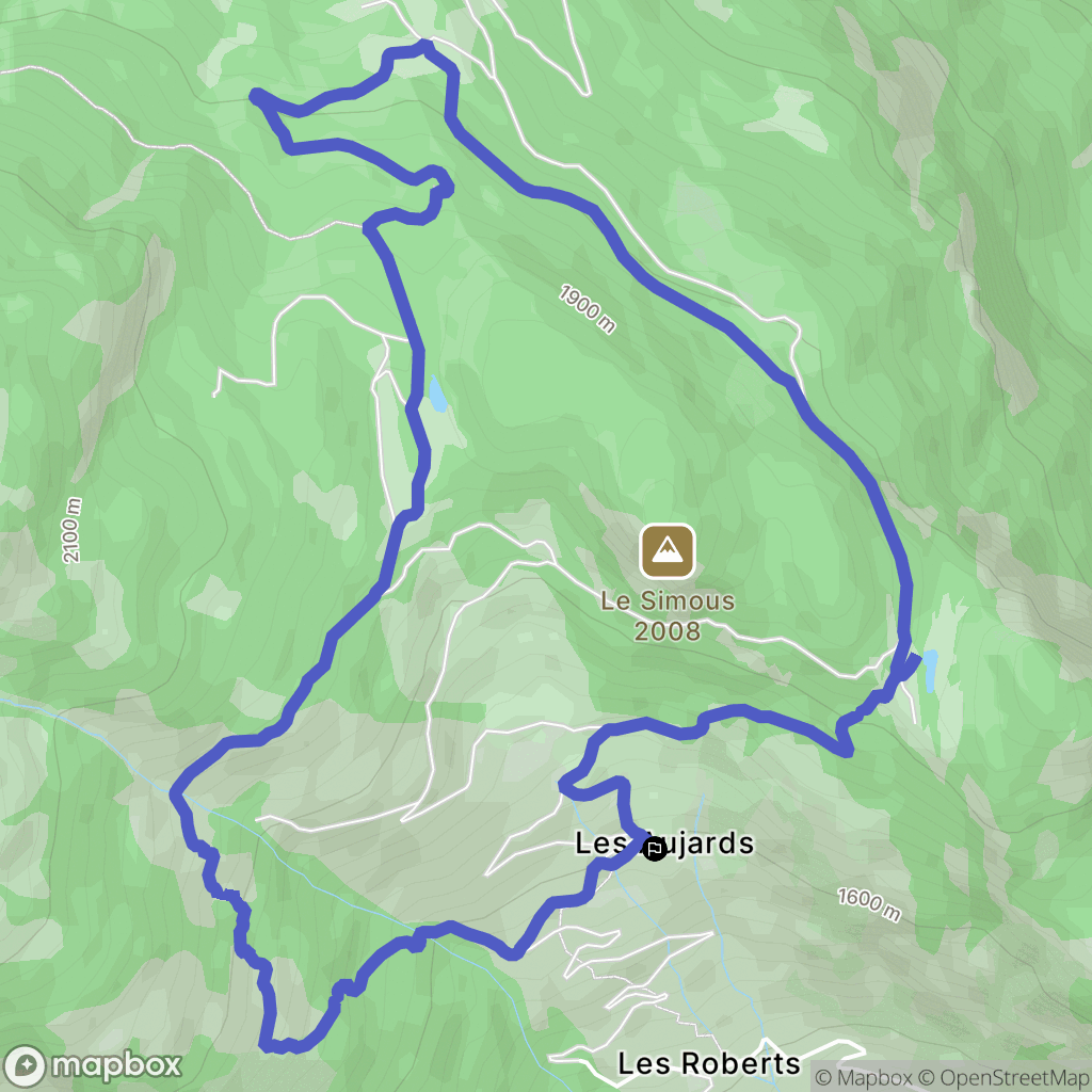 Freissinières : carte du parcours de randonnée - France