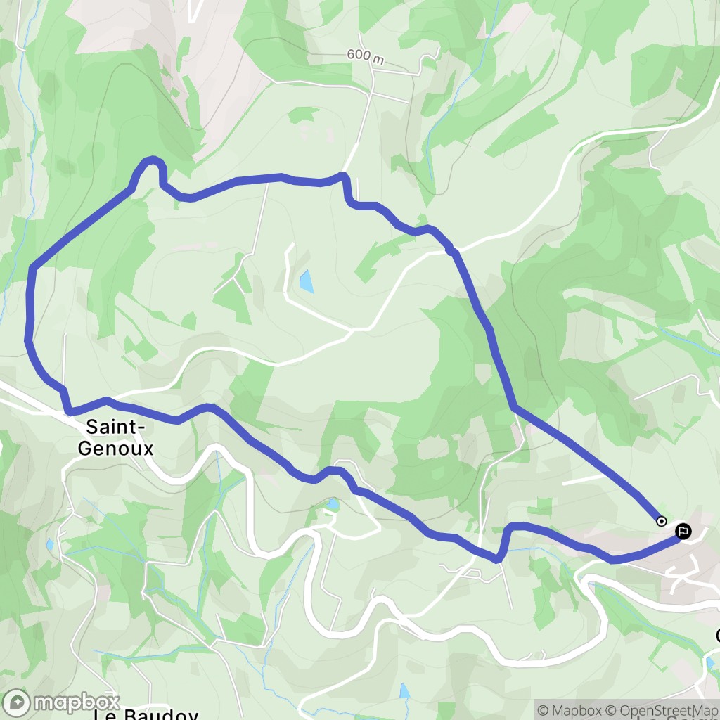 Chaussan : carte du parcours de randonnée - France