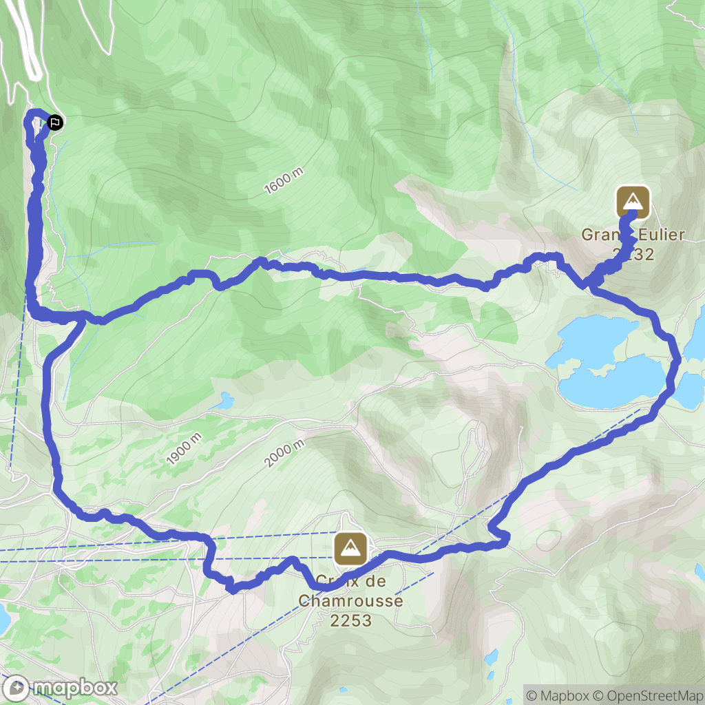 Chamrousse : carte du parcours de randonnée - France