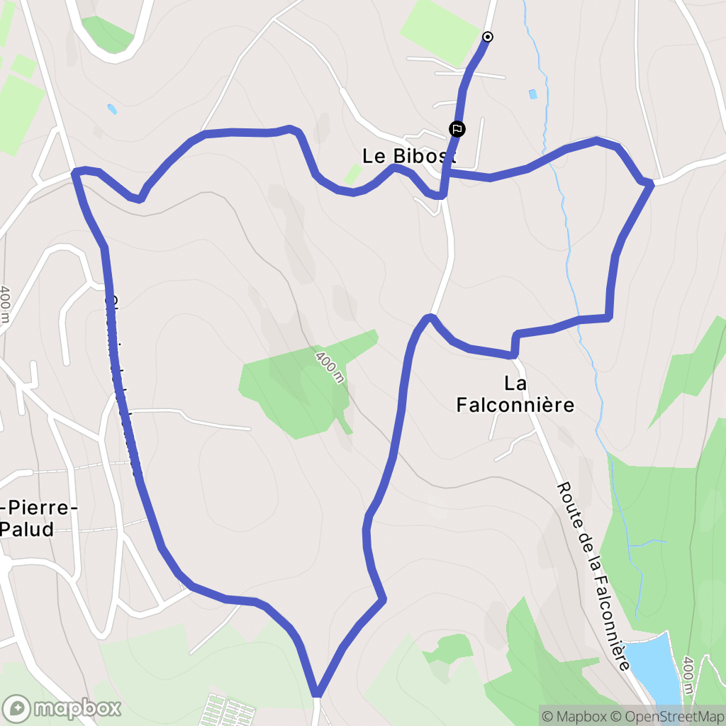 Sourcieux-les-Mines : carte du parcours de randonnée - France