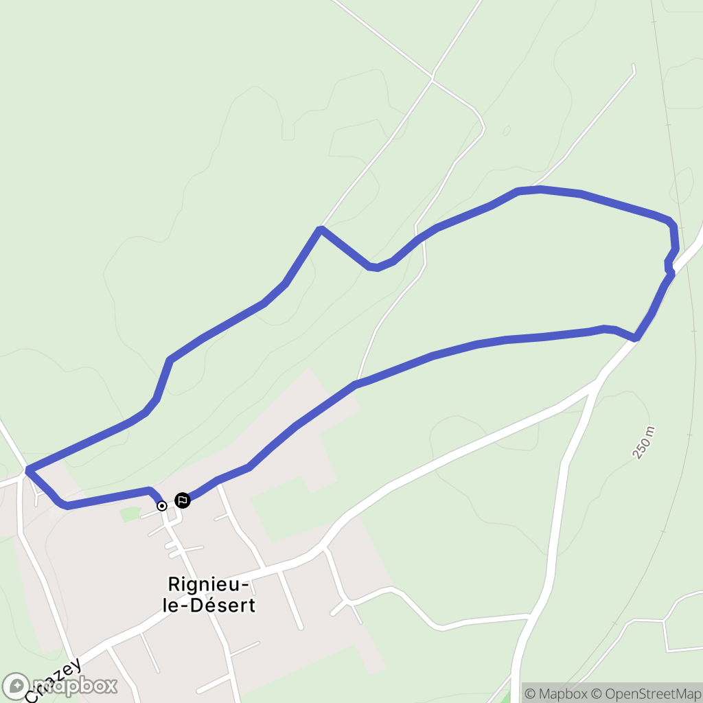 Chazey-sur-Ain : carte du parcours de randonnée - France