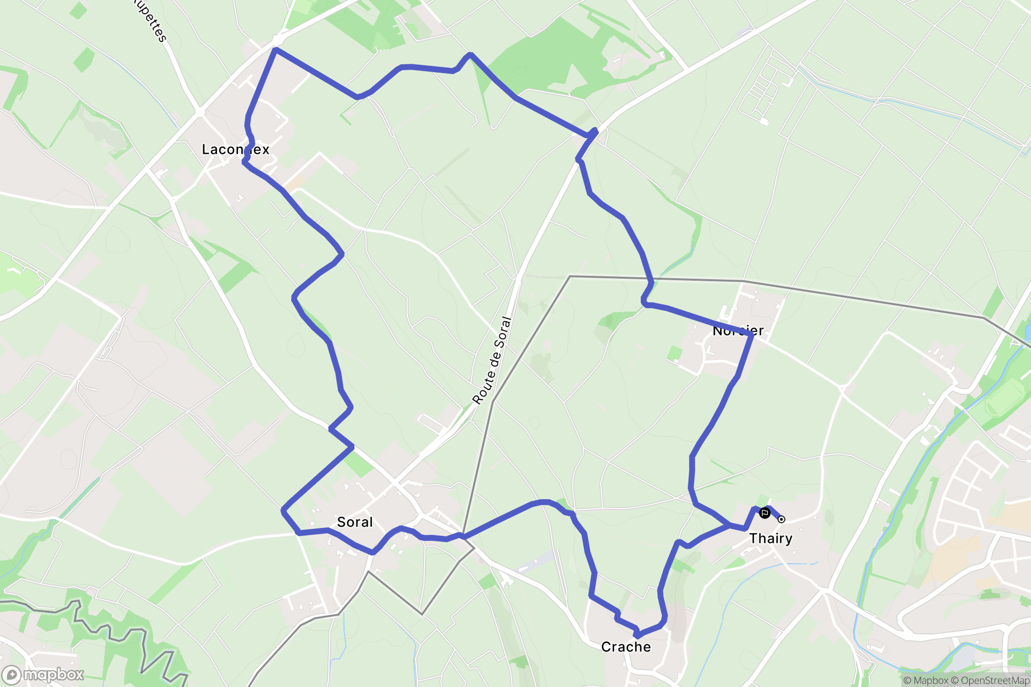 Saint-Julien-en-Genevois : carte du parcours de randonnée - France