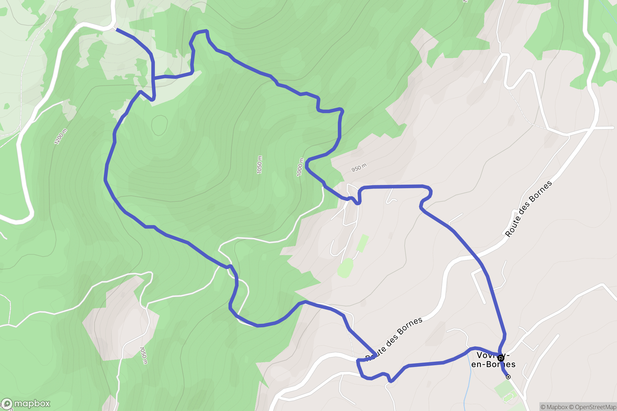 Vovray-en-Bornes : carte du parcours de randonnée - France