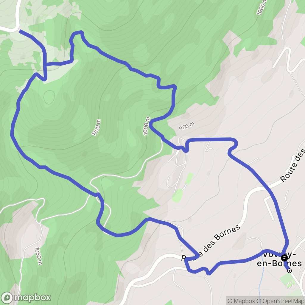 Vovray-en-Bornes : carte du parcours de randonnée - France