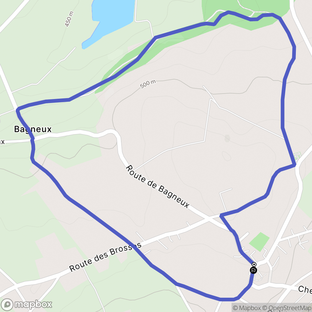 Culin : carte du parcours de randonnée - France