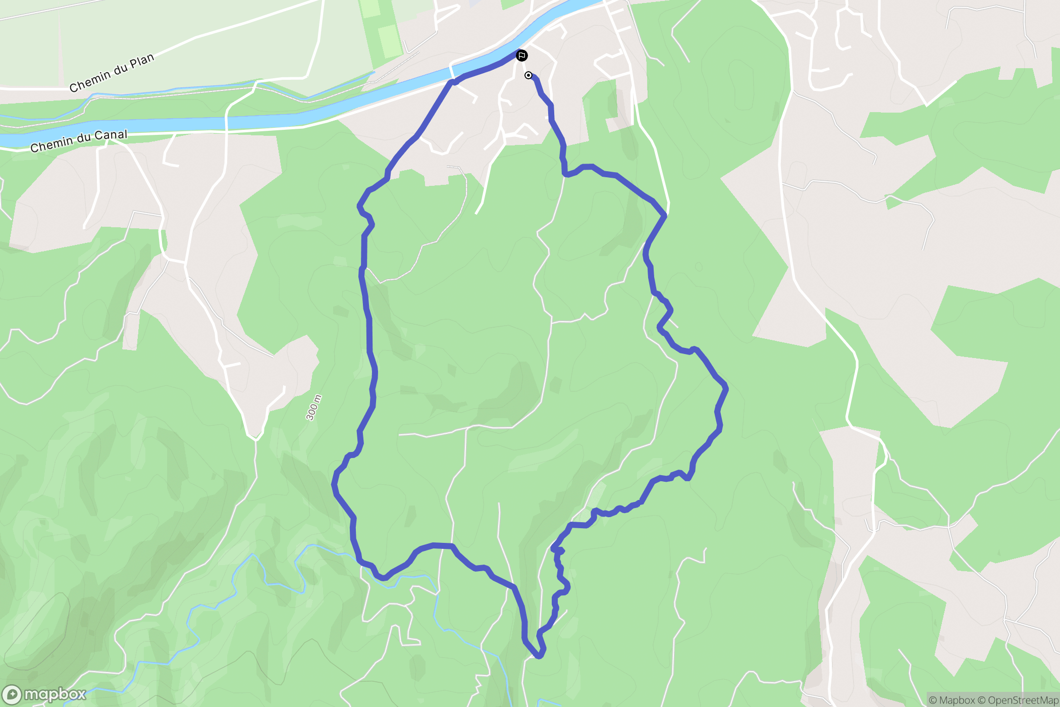 Peyrolles-en-Provence : carte du parcours de randonnée - France
