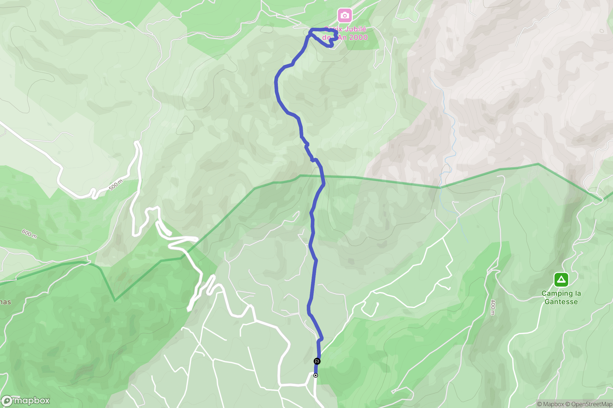 Saint-Zacharie : carte du parcours de randonnée - France