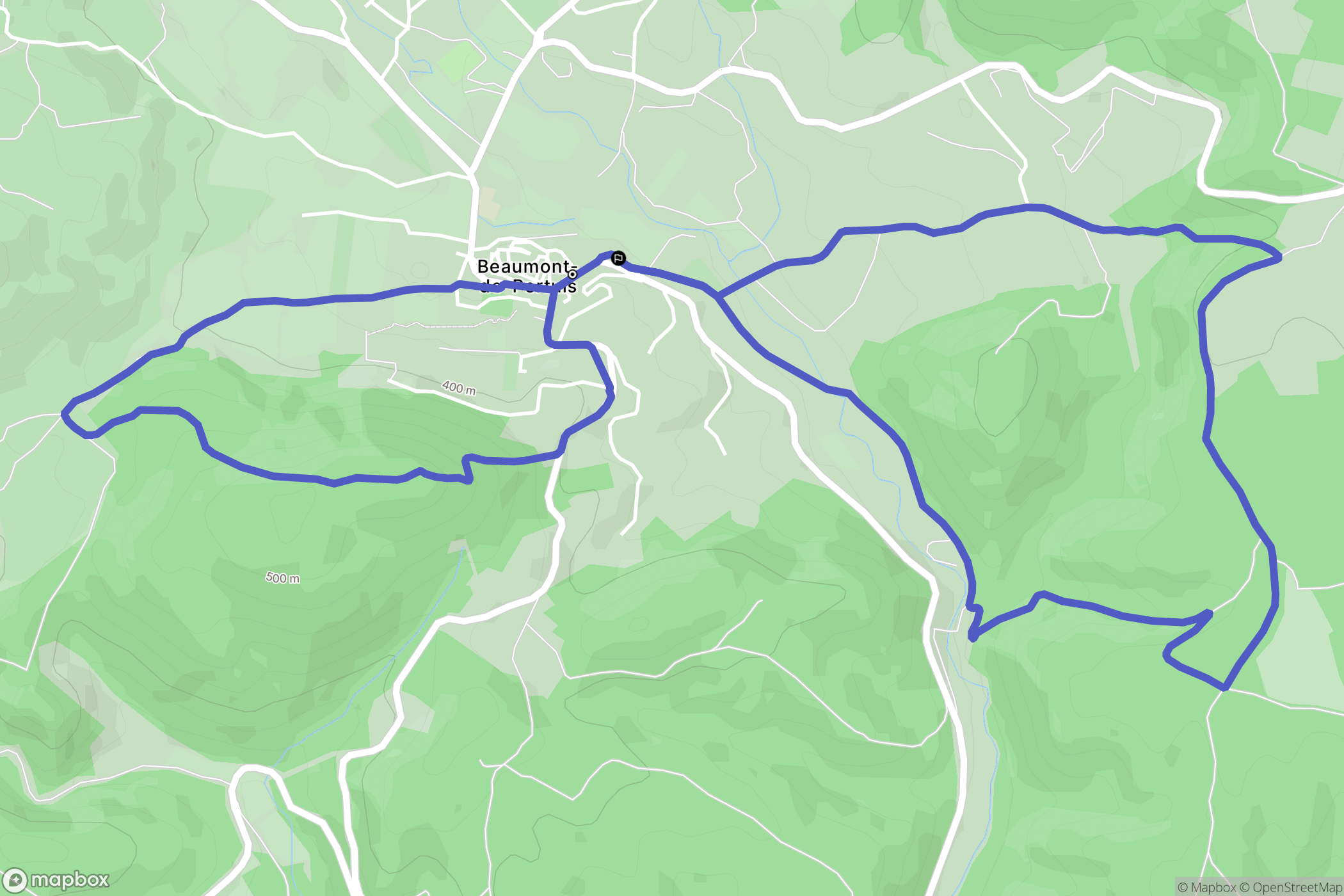 Beaumont-de-Pertuis : carte du parcours de randonnée - France