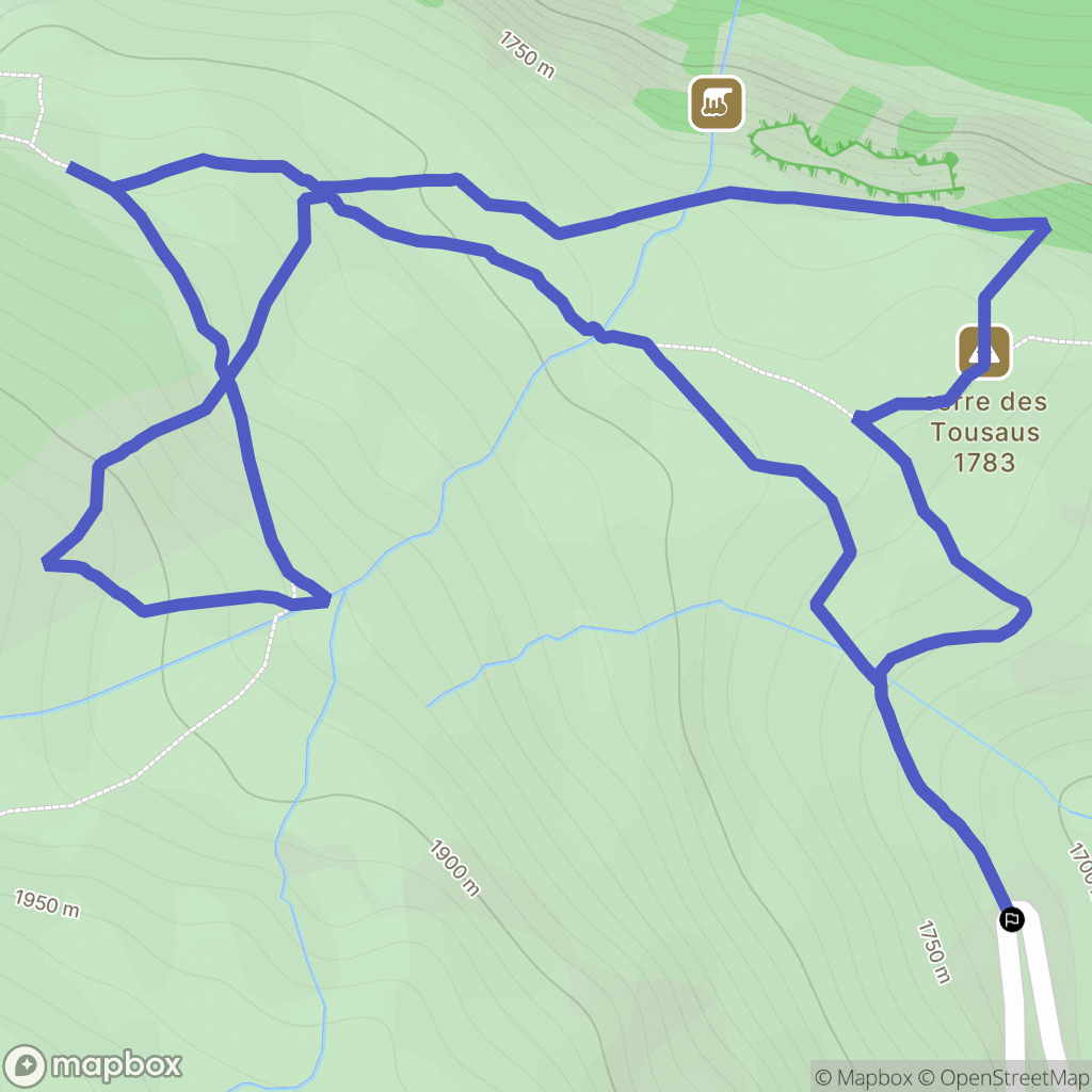 Gavarnie : carte du parcours de randonnée - France