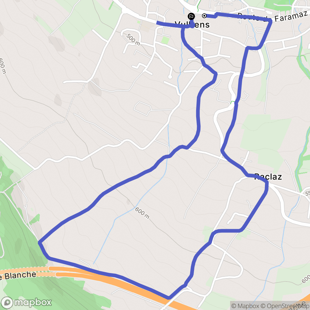 Vulbens : carte du parcours de randonnée - France