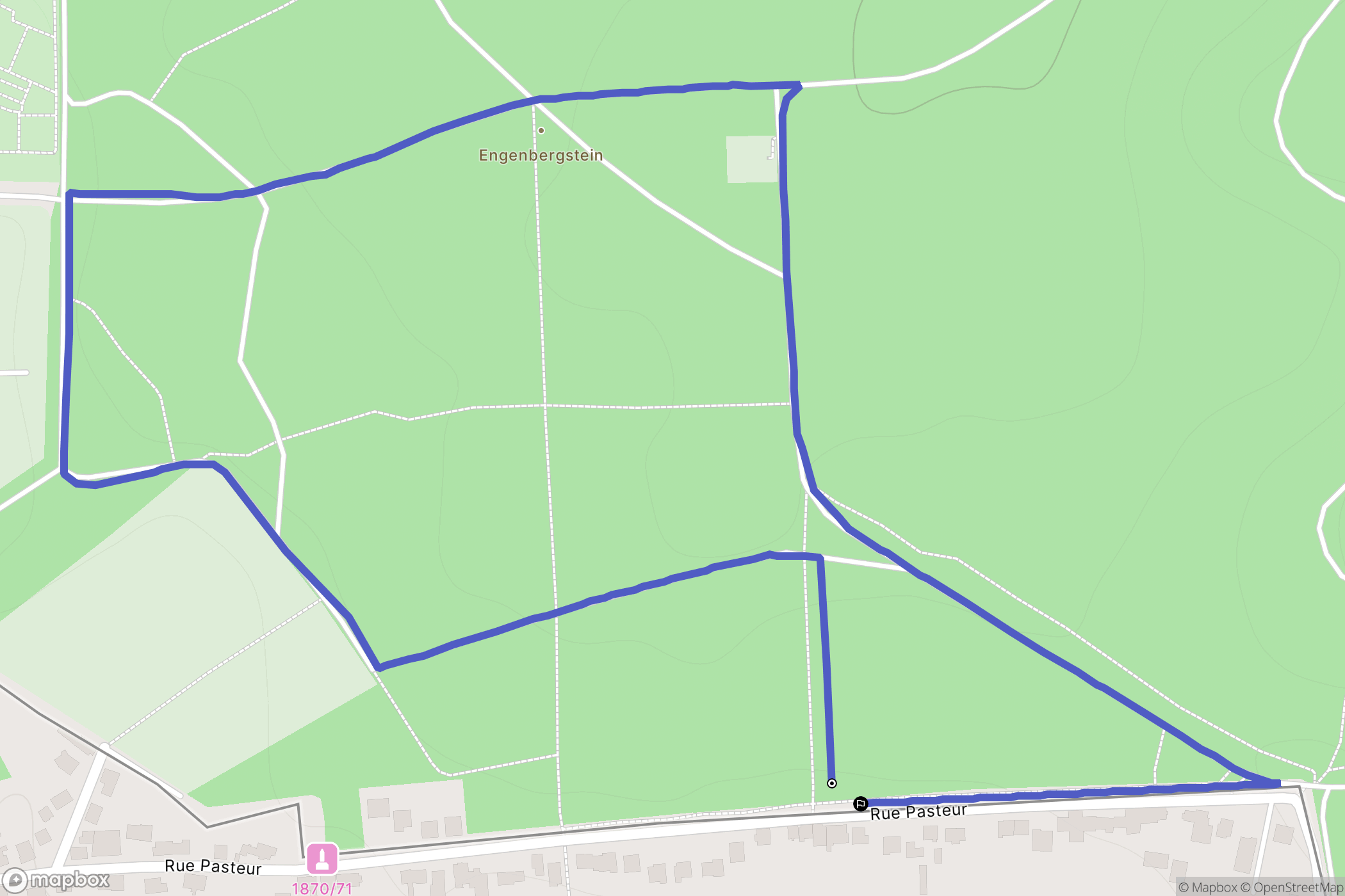Schœneck : carte du parcours de randonnée - France