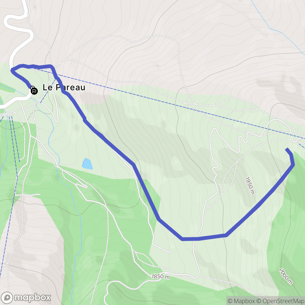 Enchastrayes : carte du parcours de randonnée - France