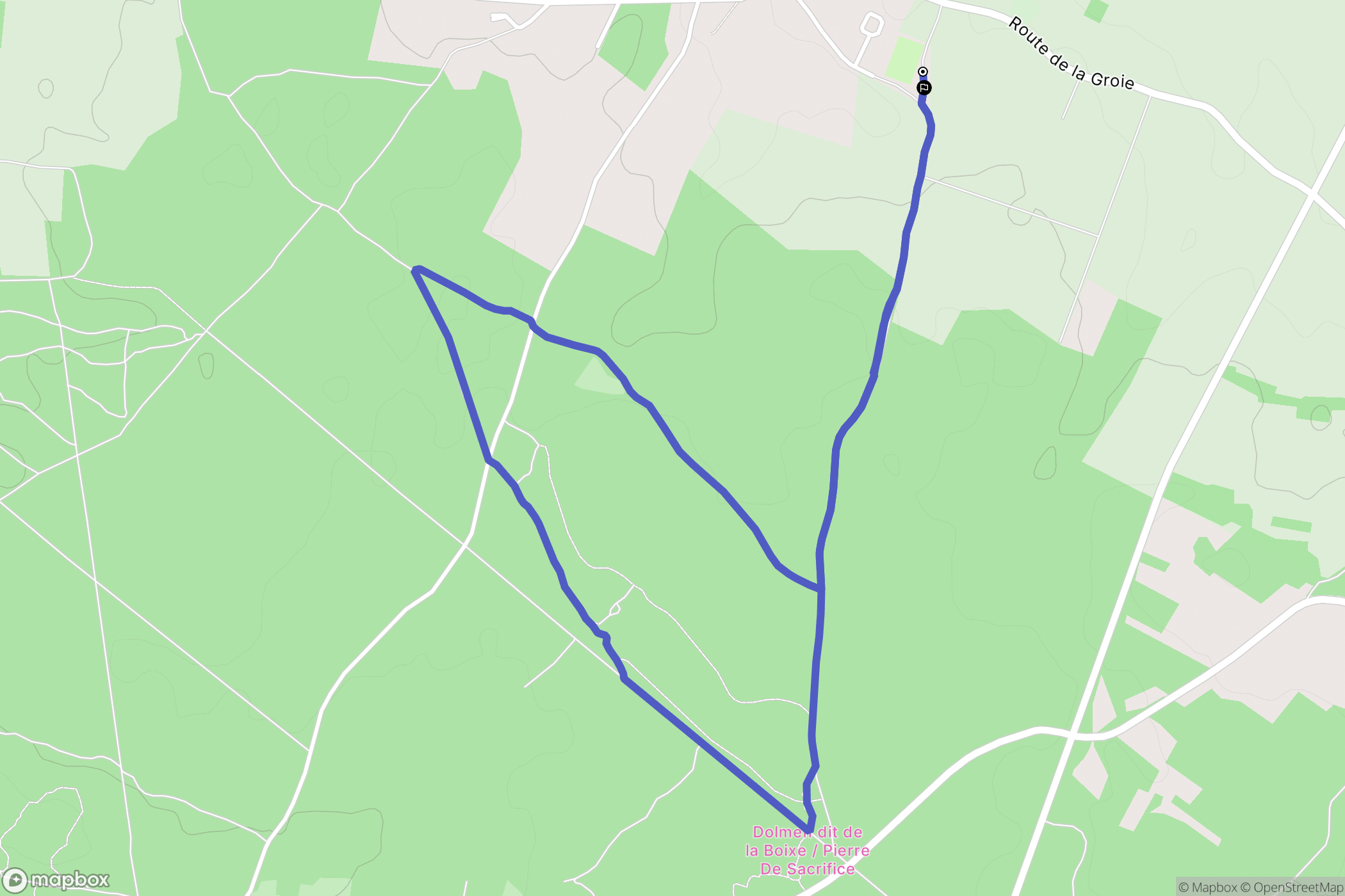 Cellettes : carte du parcours de randonnée - France