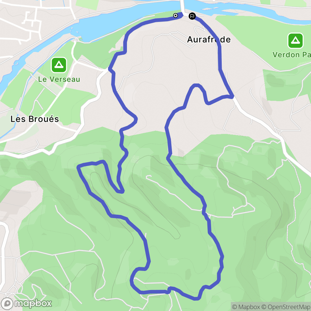 Gréoux-les-Bains : carte du parcours de randonnée - France