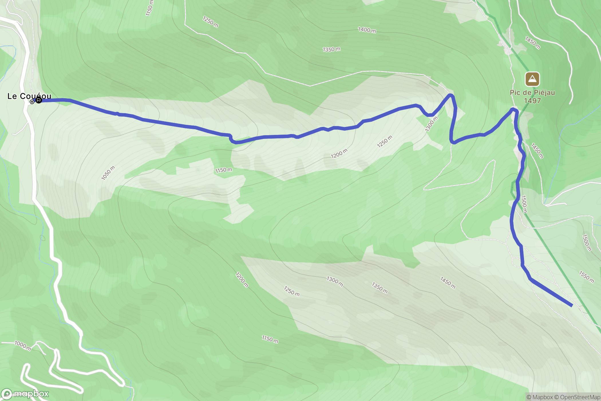 Boutx : carte du parcours de randonnée - France