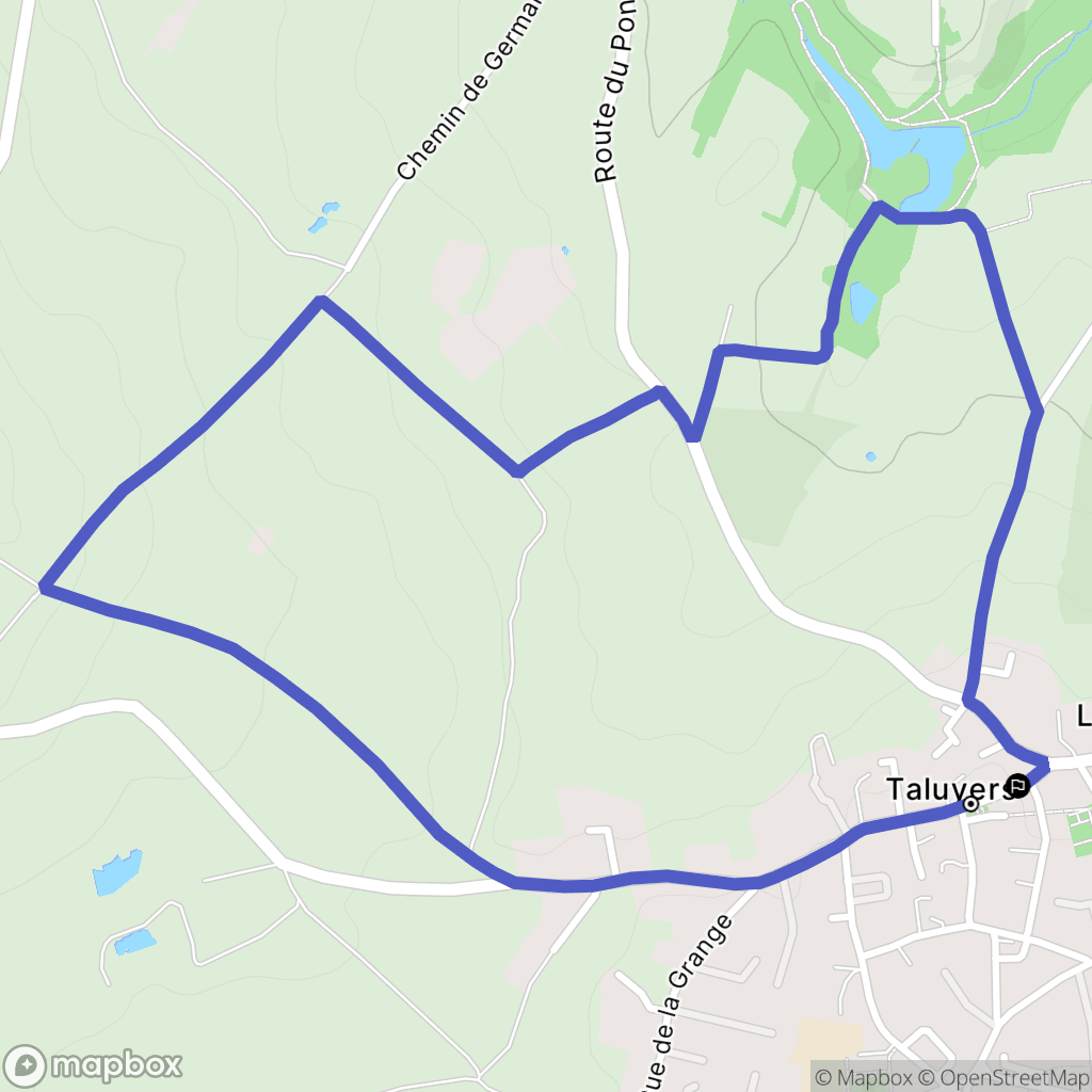 Taluyers : carte du parcours de randonnée - France