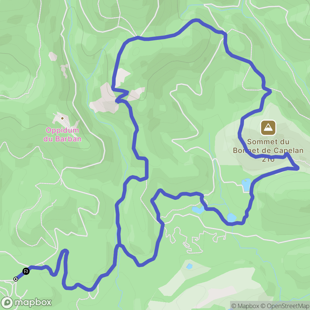 Fréjus : carte du parcours de randonnée - France