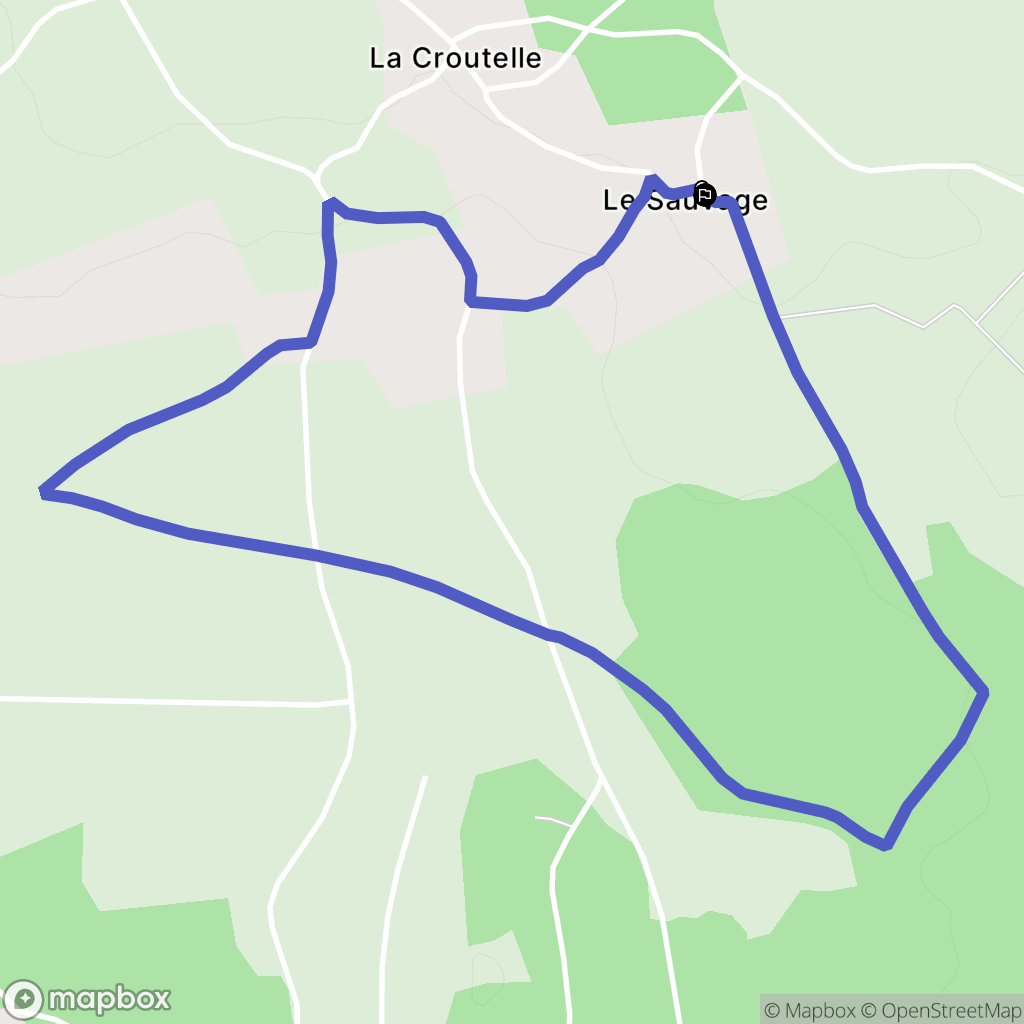 Lorigné : carte du parcours de randonnée - France