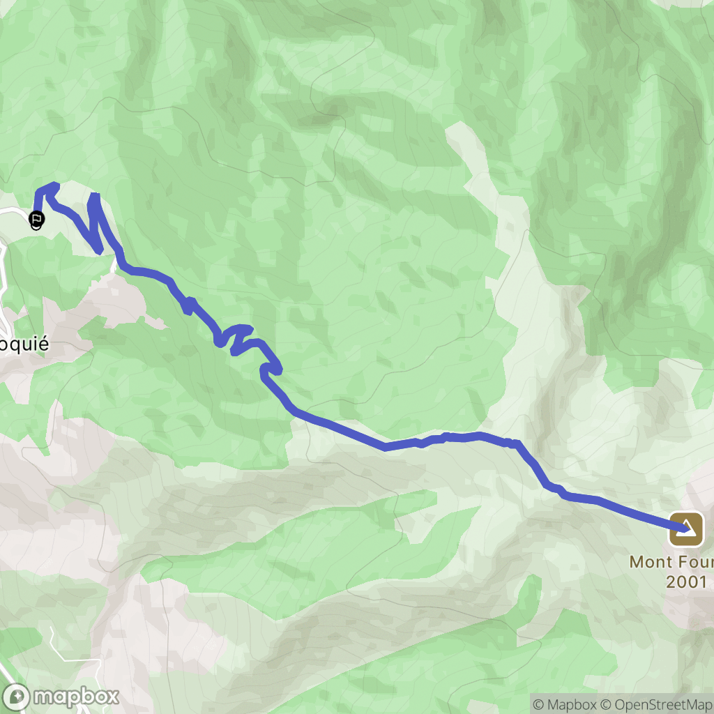 Mercus-Garrabet : carte du parcours de randonnée - France