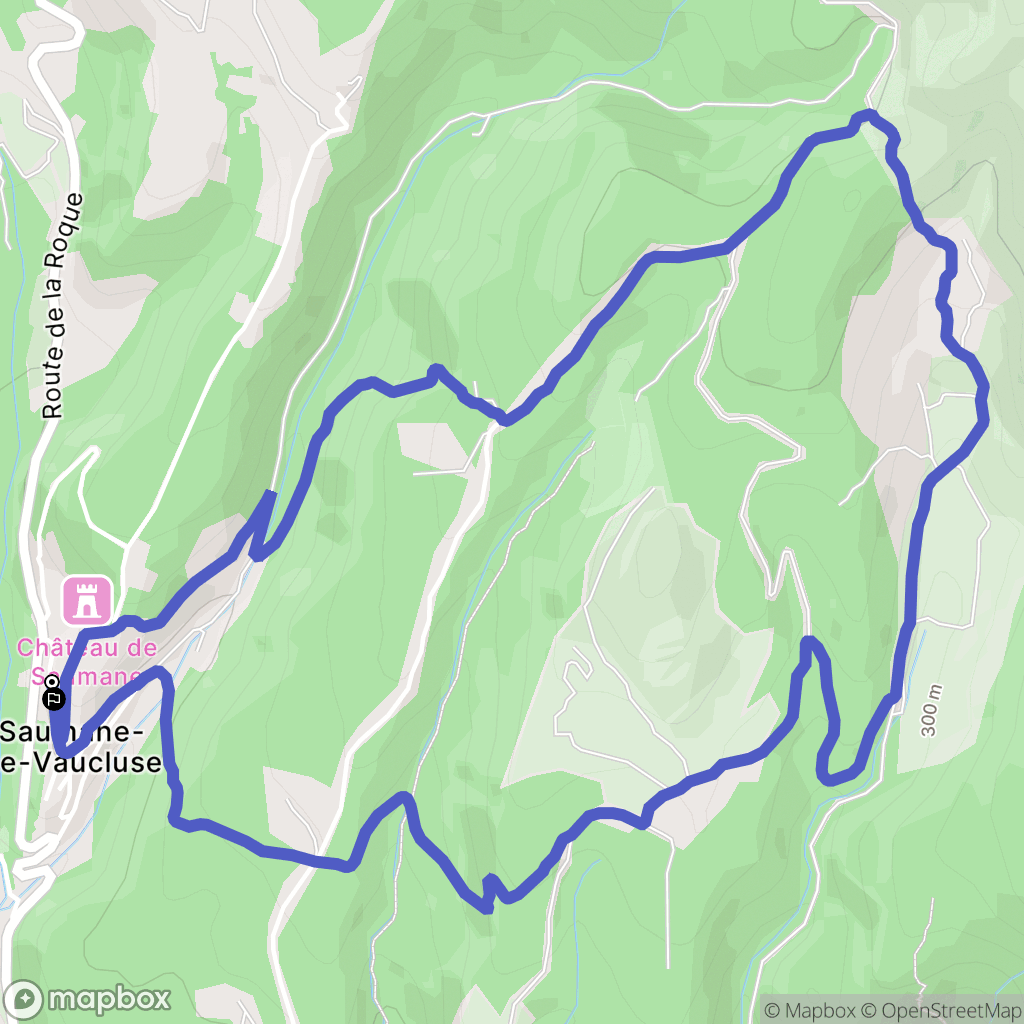 Saumane-de-Vaucluse : carte du parcours de randonnée - France