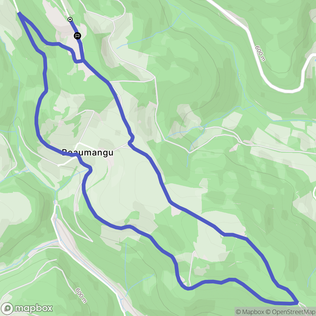 Les Sauvages : carte du parcours de randonnée - France