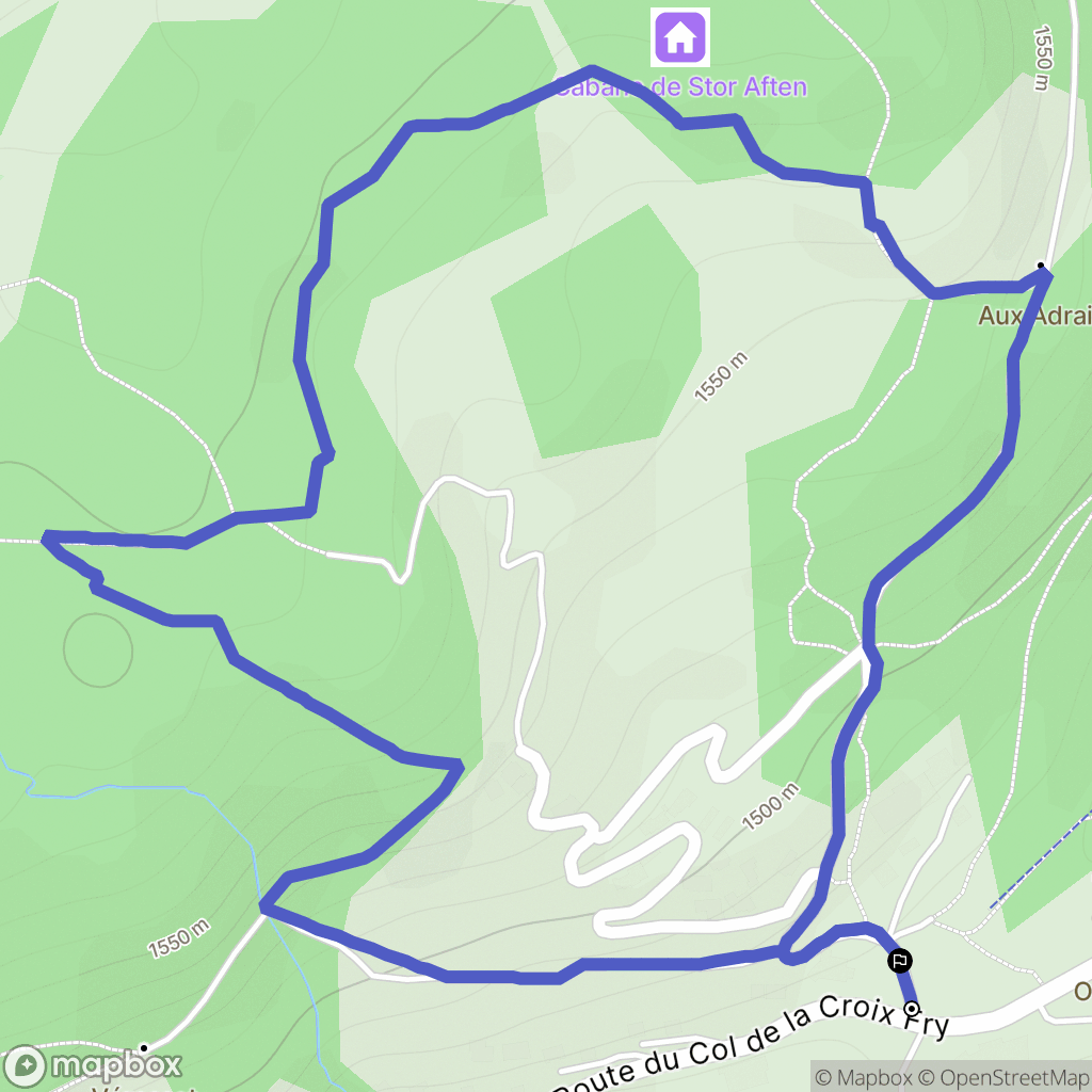 Manigod : carte du parcours de randonnée - France