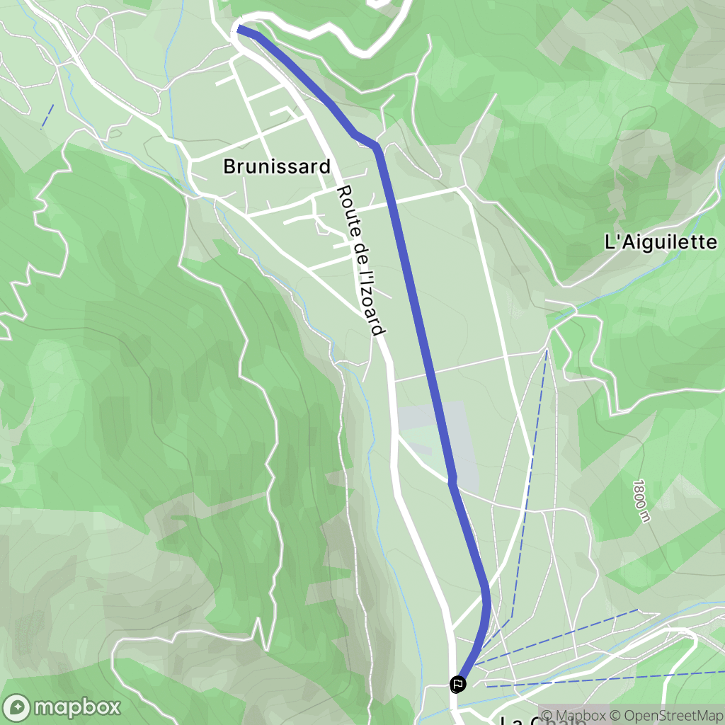 Arvieux : carte du parcours de randonnée - France