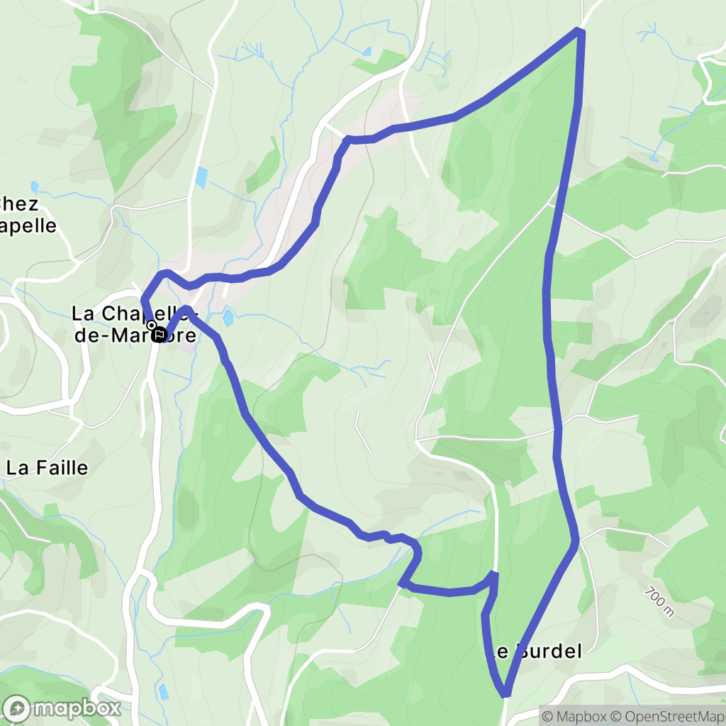 Thizy-les-Bourgs : carte du parcours de randonnée - France