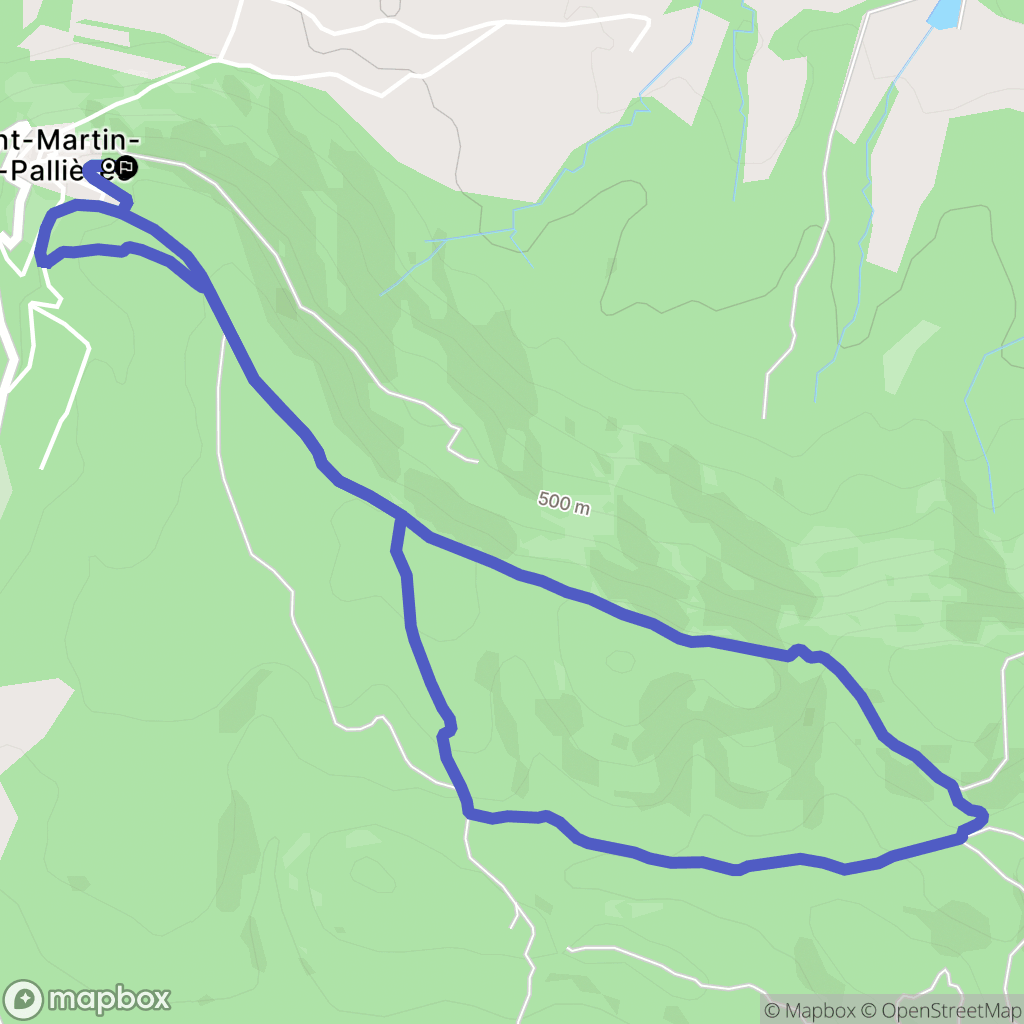 Saint-Martin-de-Pallières : carte du parcours de randonnée - France
