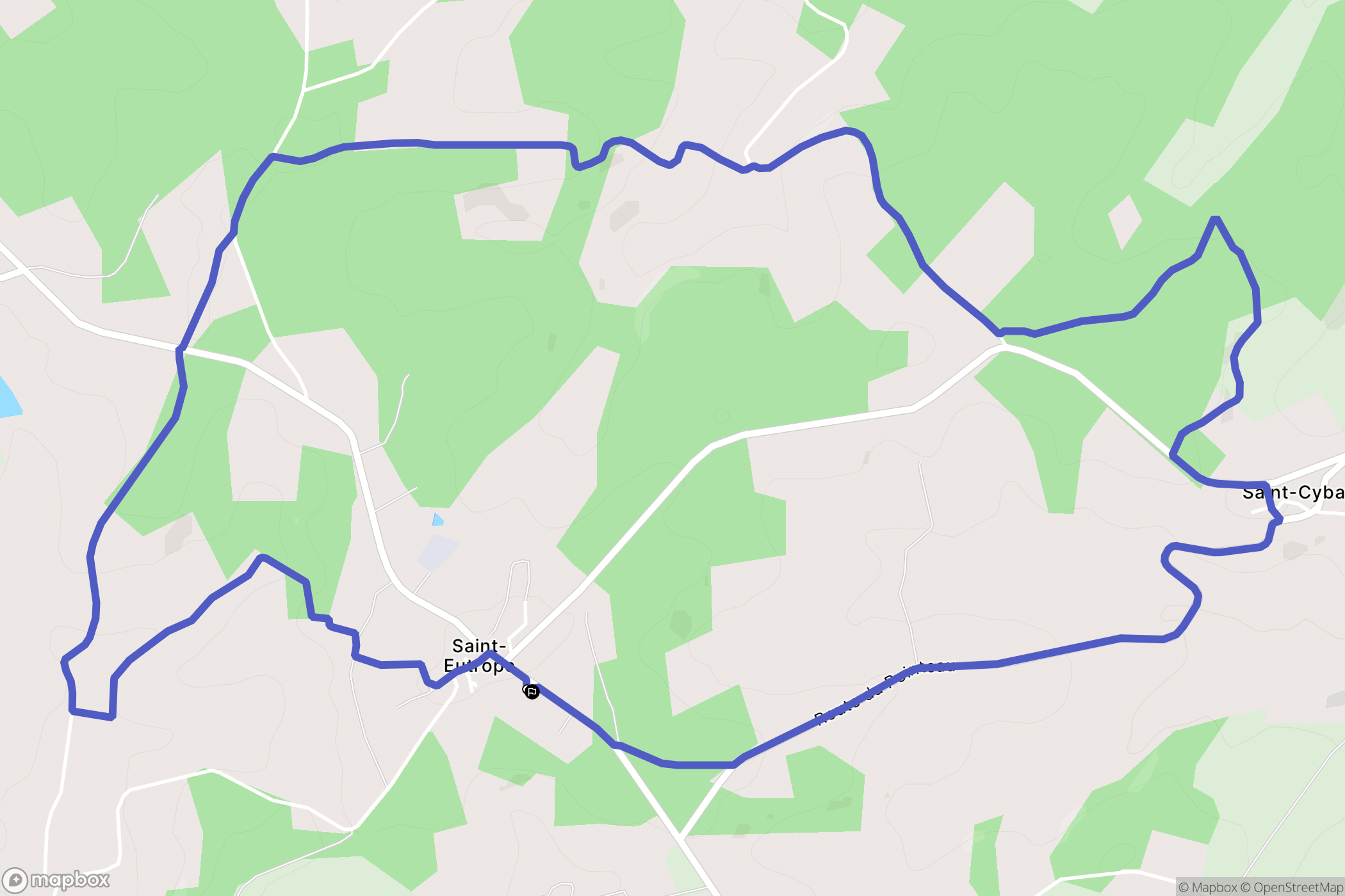 Montmoreau : carte du parcours de randonnée - France