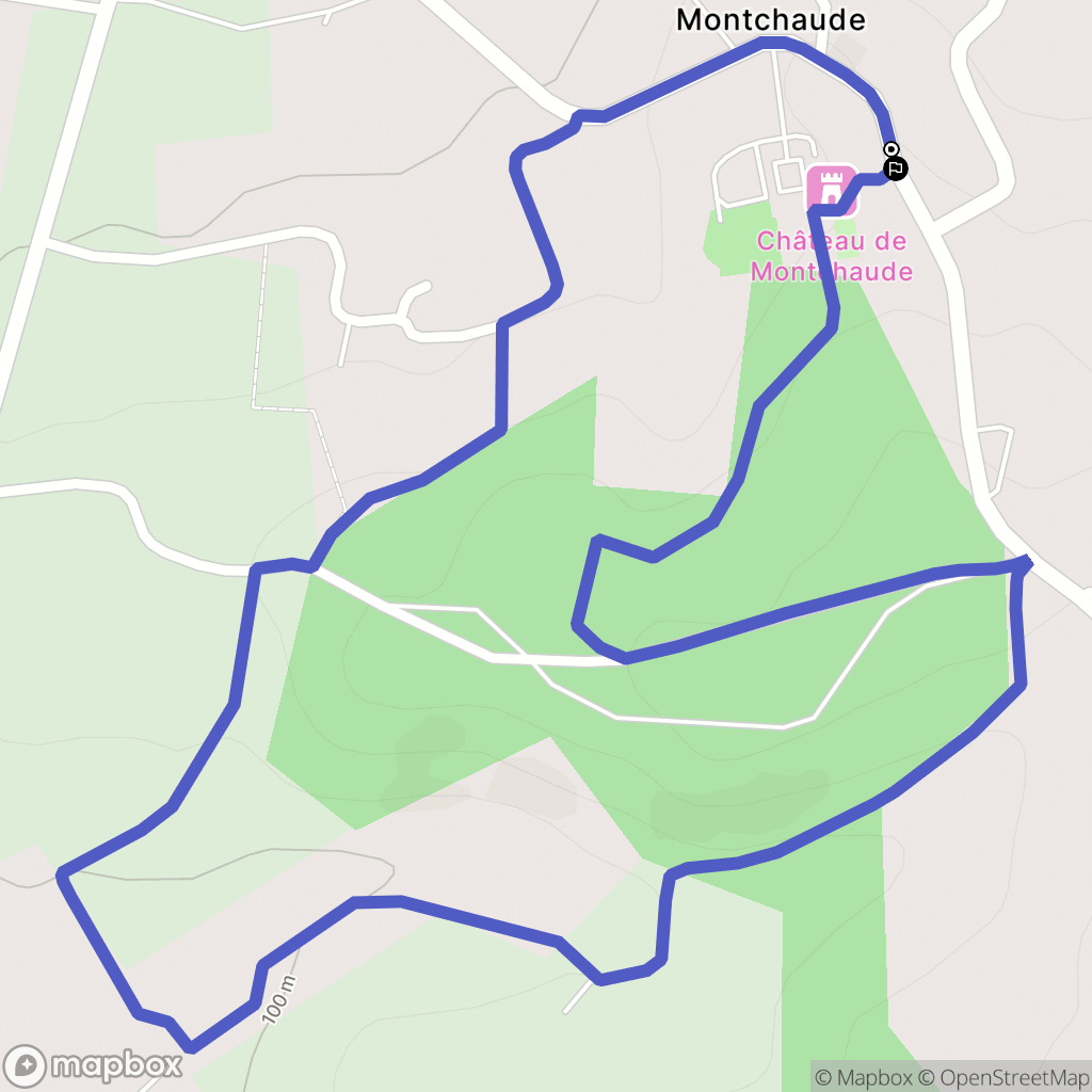 Montchaude : carte du parcours de randonnée - France