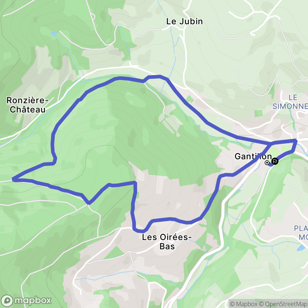 Saint-Forgeux : carte du parcours de randonnée - France