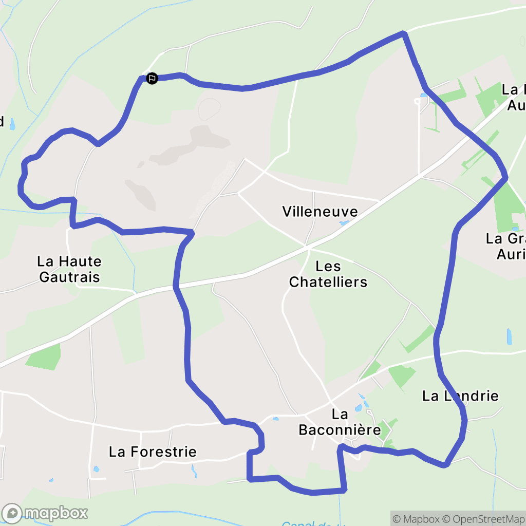 Chauve : carte du parcours de randonnée - France