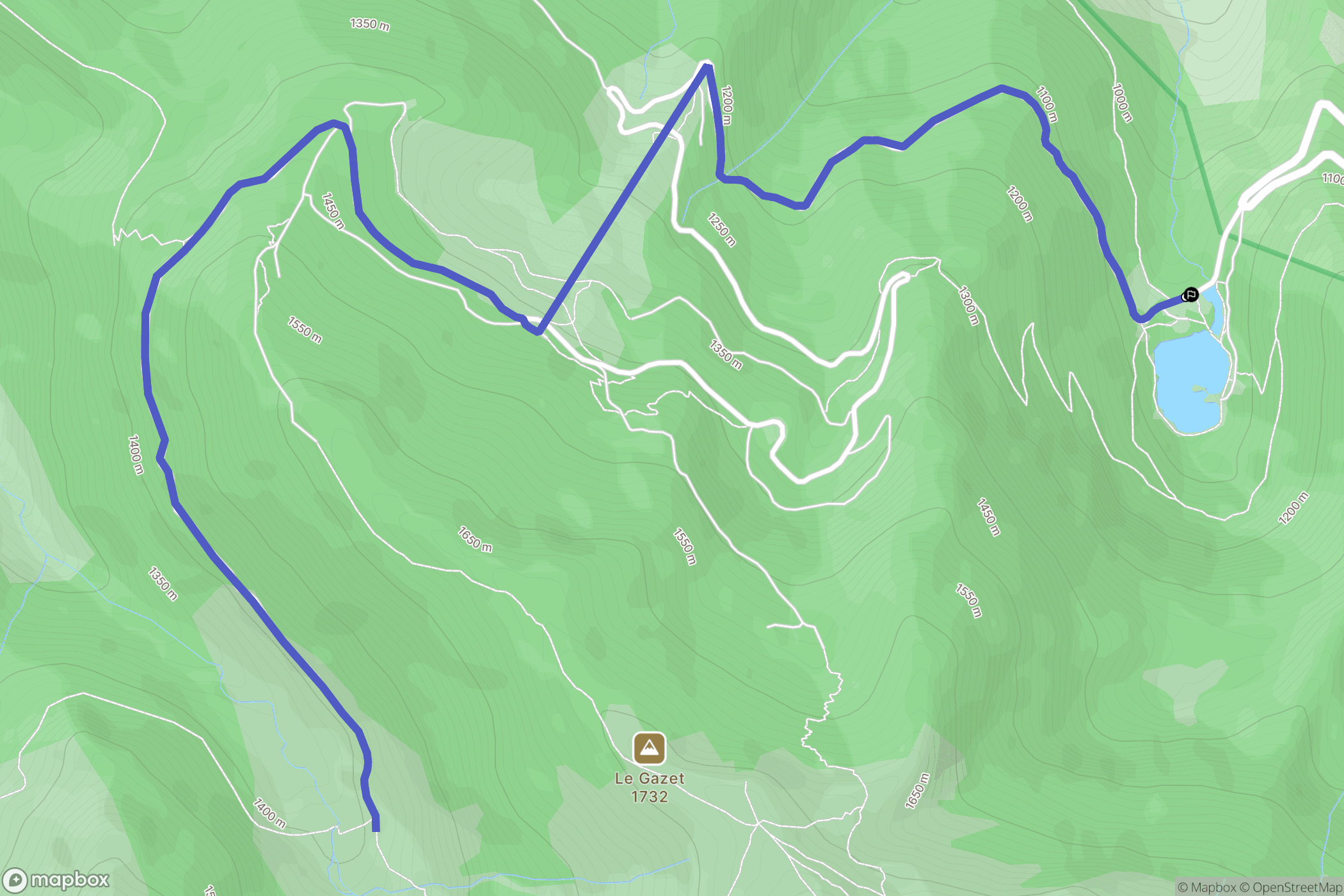 Bathmale : carte du parcours de randonnée - France