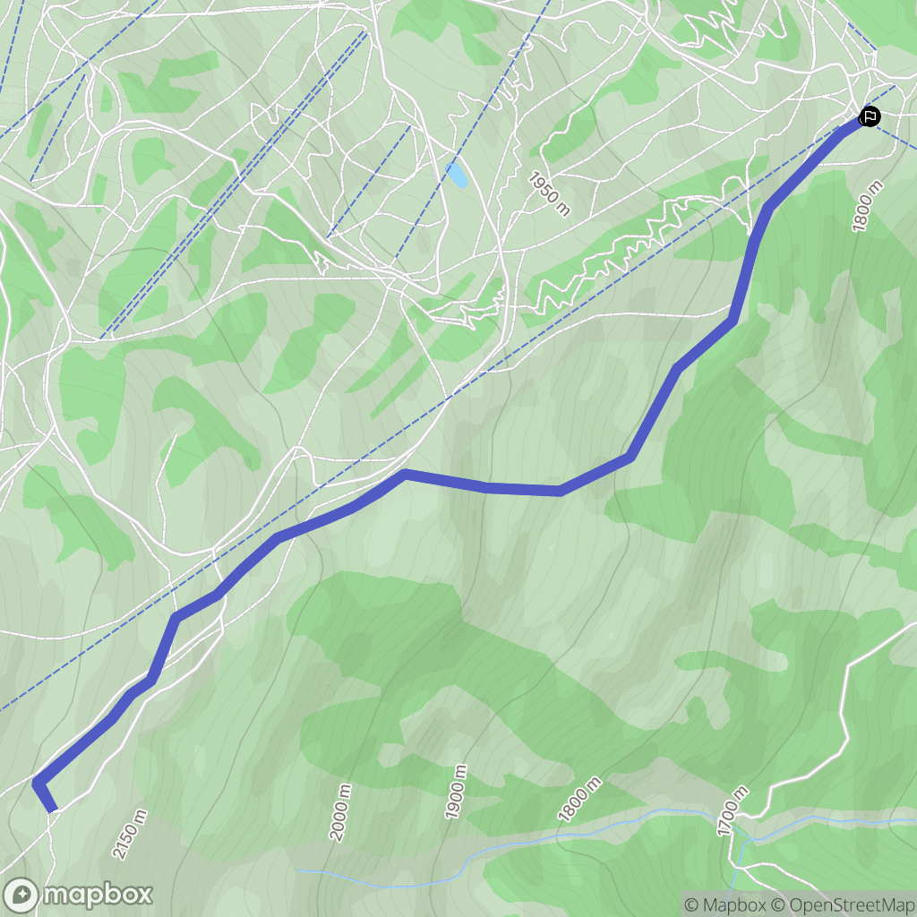 Uvernet-Fours : carte du parcours de randonnée - France