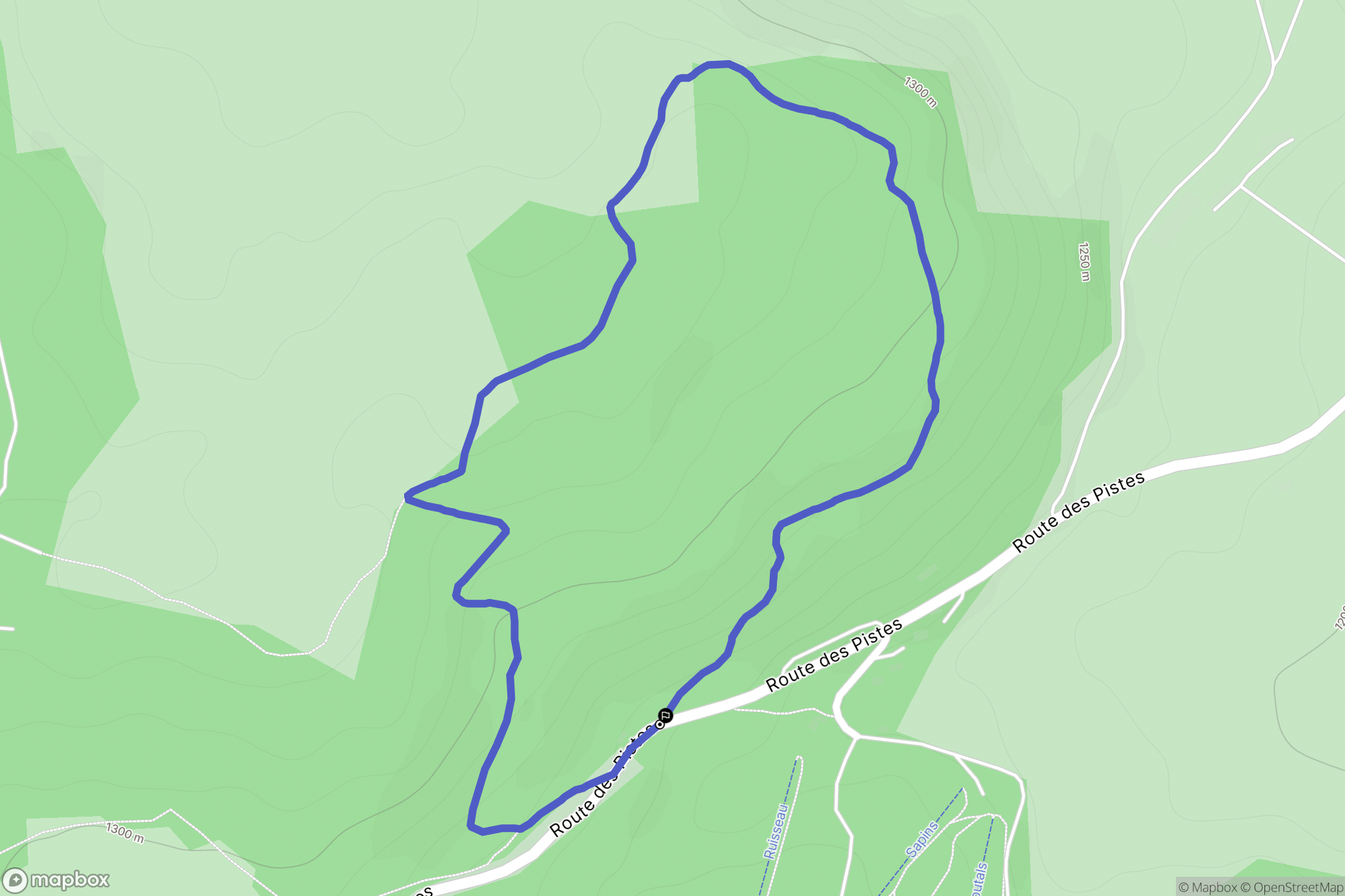 Saint-Urcize : carte du parcours de randonnée - France