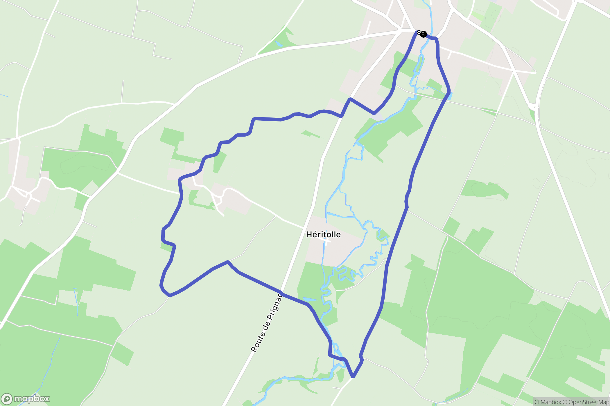 Matha : carte du parcours de randonnée - France