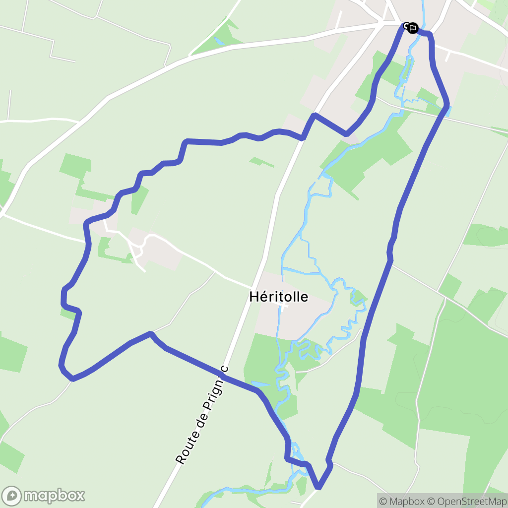 Matha : carte du parcours de randonnée - France