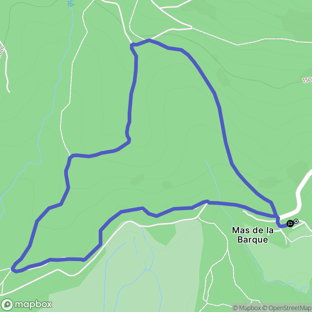 Pont-de-Montvert-Sud-Mont-Lozère : carte du parcours de randonnée - France