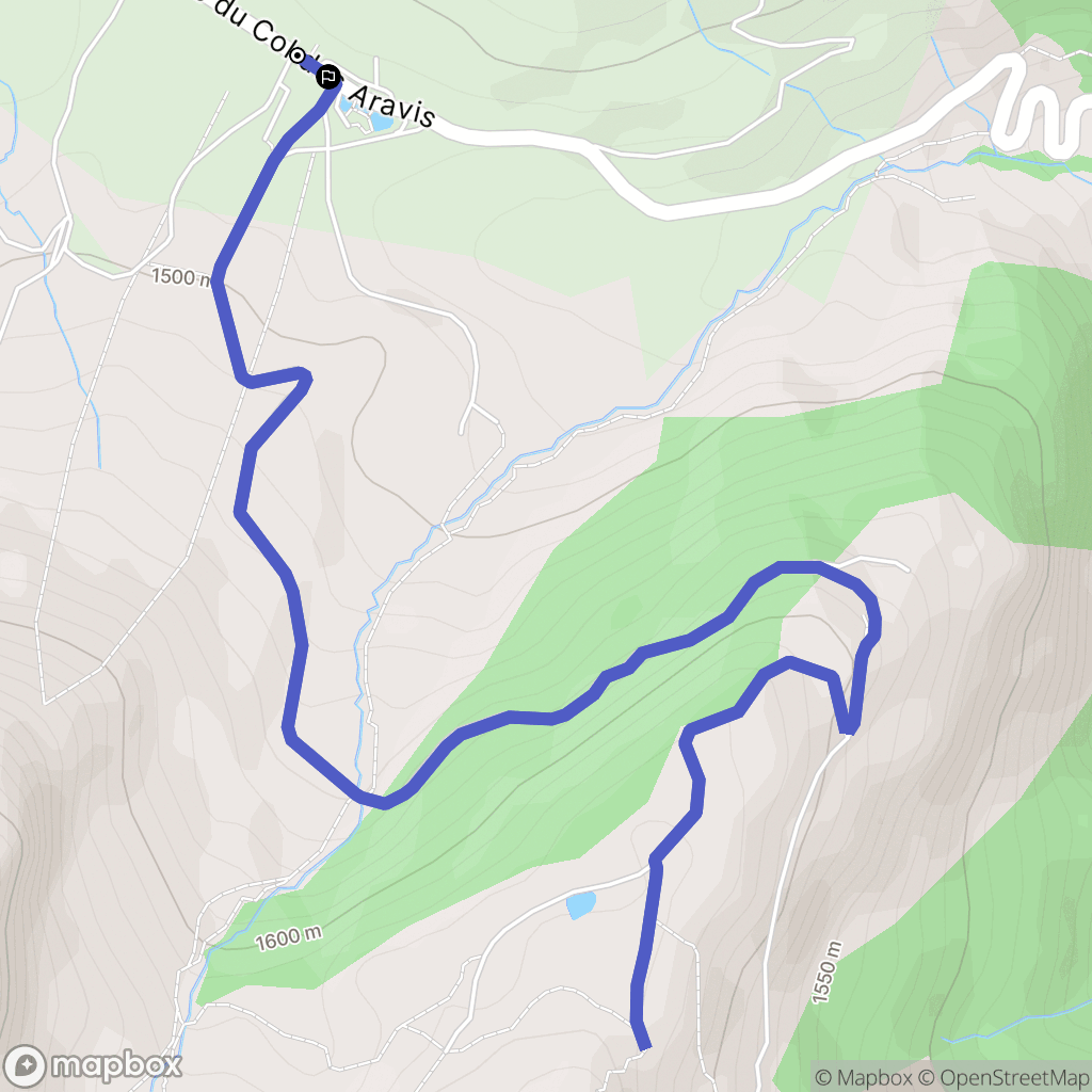 La Giettaz : carte du parcours de randonnée - France