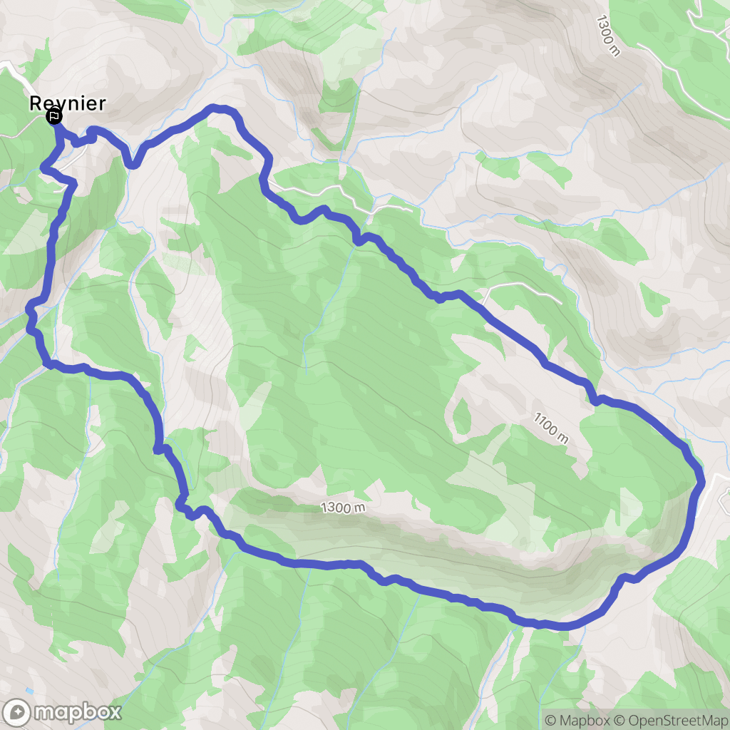 Bayons : carte du parcours de randonnée - France