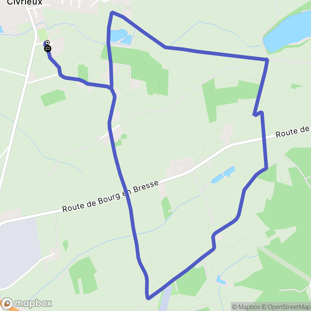 Civrieux : carte du parcours de randonnée - France