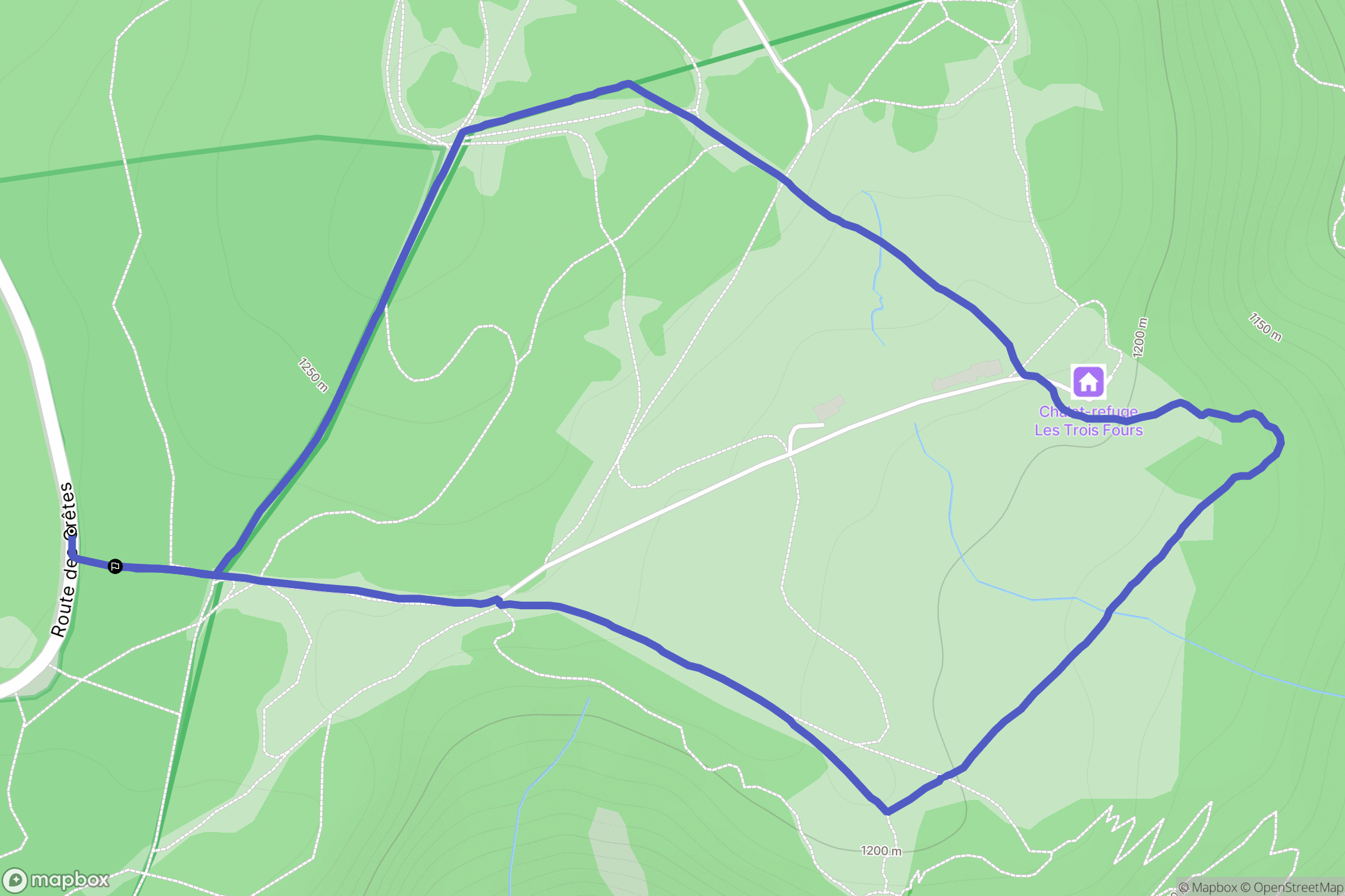 Xonrupt-Longemer : carte du parcours de randonnée - France