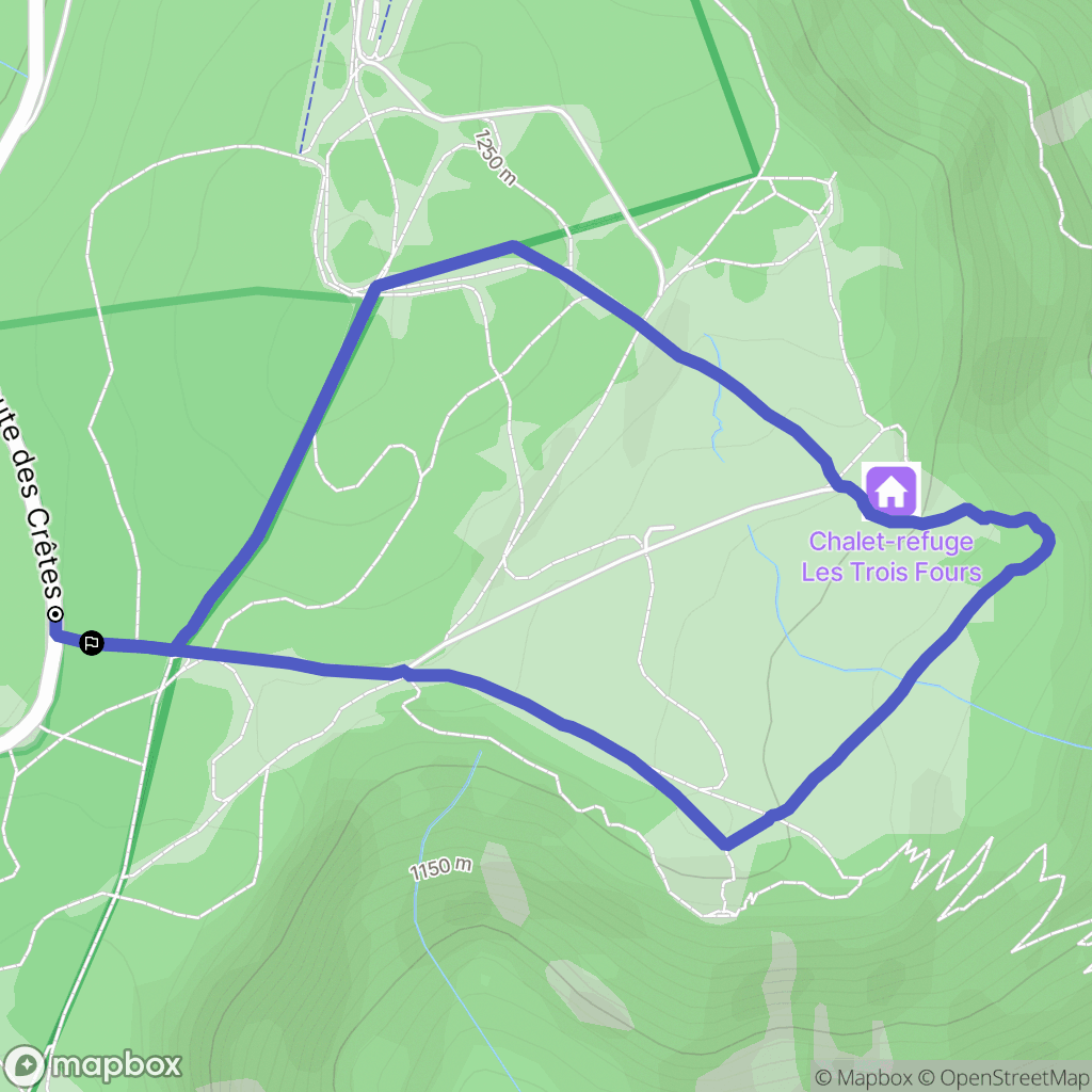 Xonrupt-Longemer : carte du parcours de randonnée - France