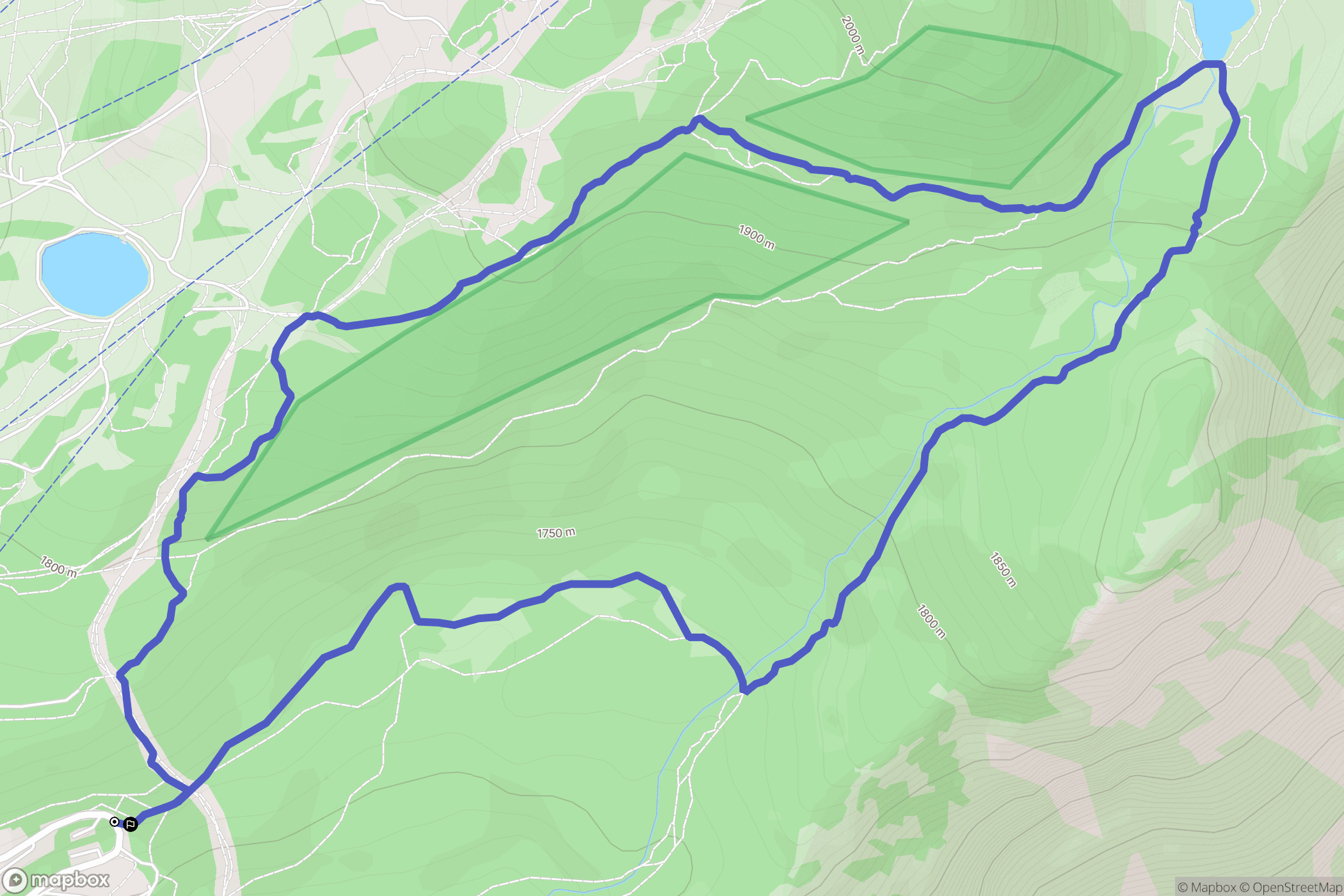 Chamrousse : carte du parcours de randonnée - France