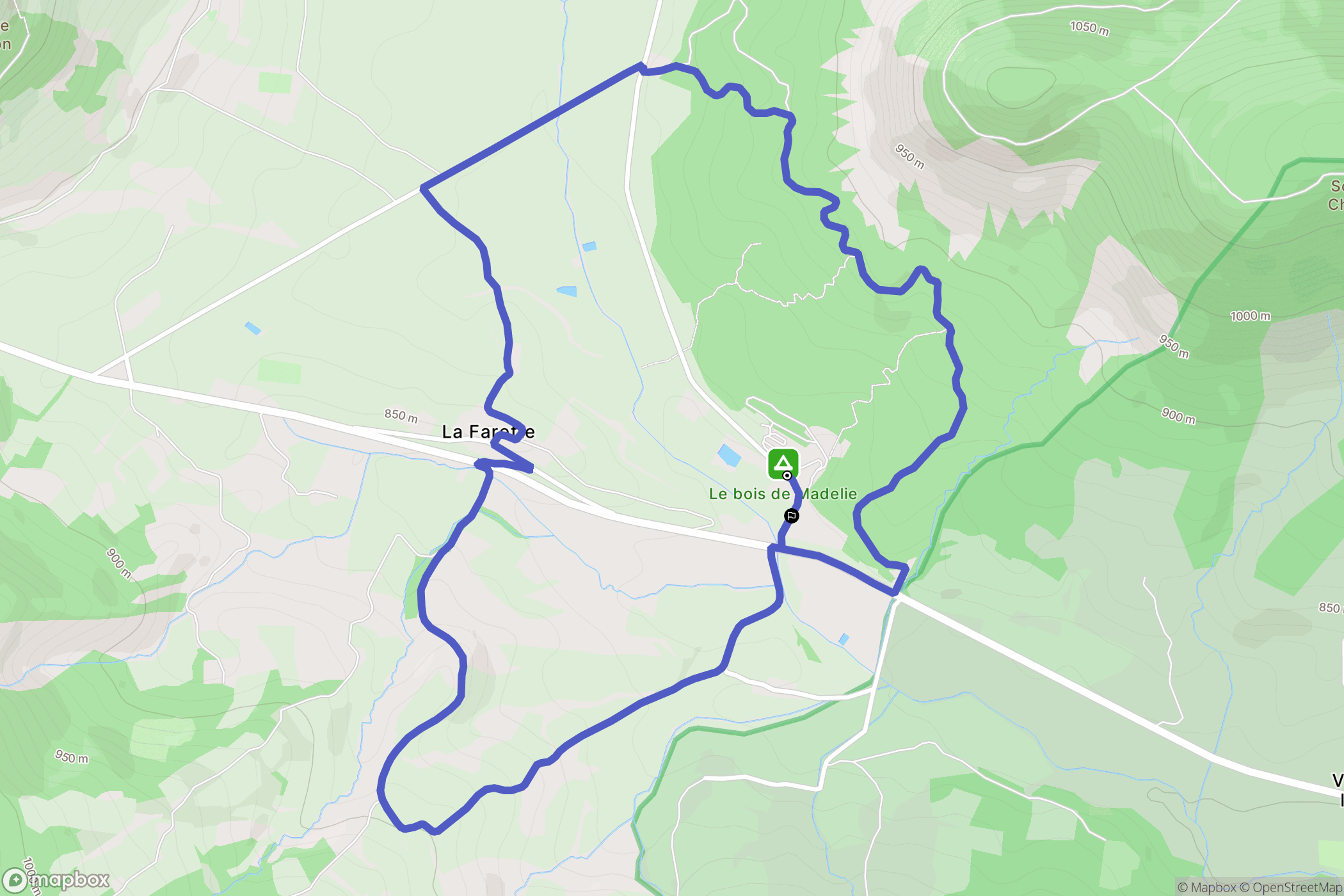 Séderon : carte du parcours de randonnée - France