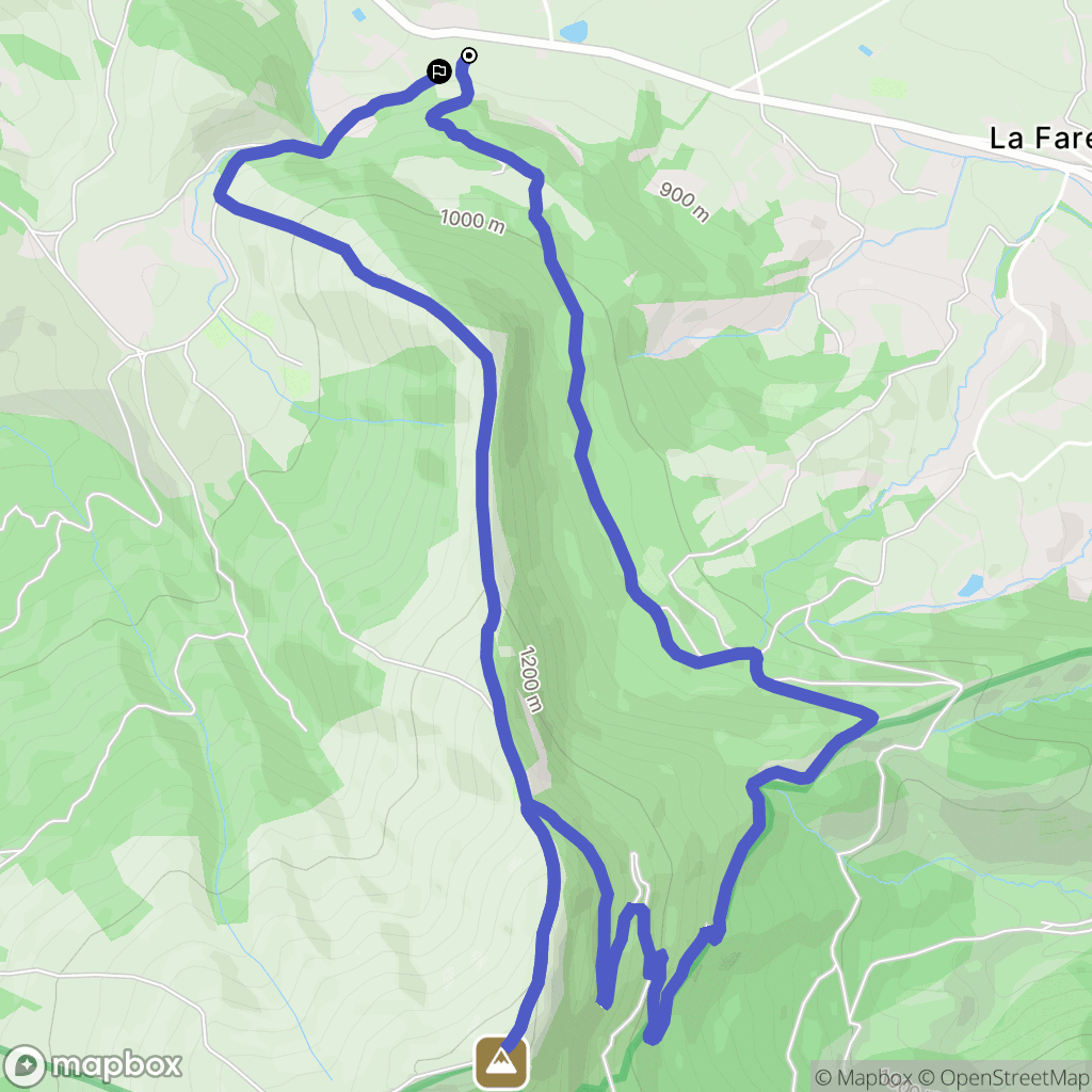 Mévouillon : carte du parcours de randonnée - France